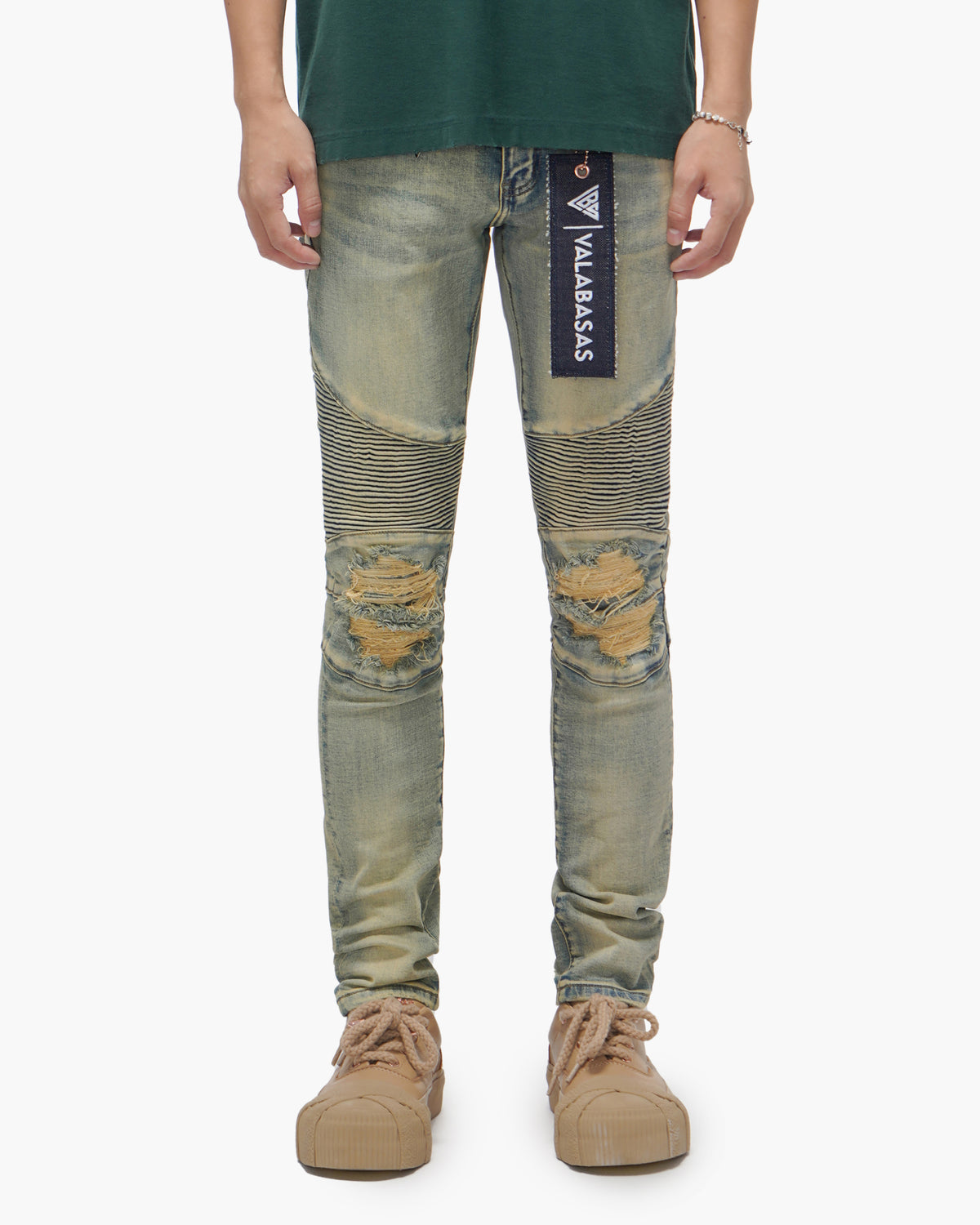 Mr.Biker Vintage Wash Skinny Jeans