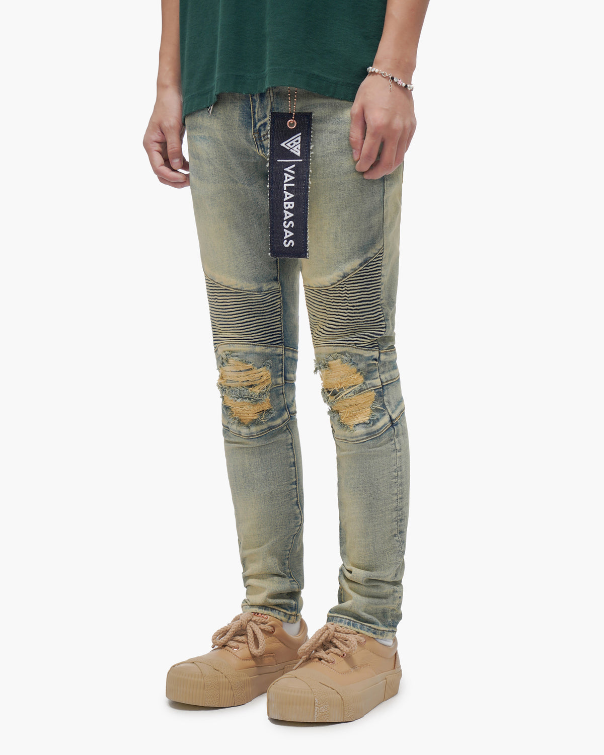 Mr.Biker Vintage Wash Skinny Jeans