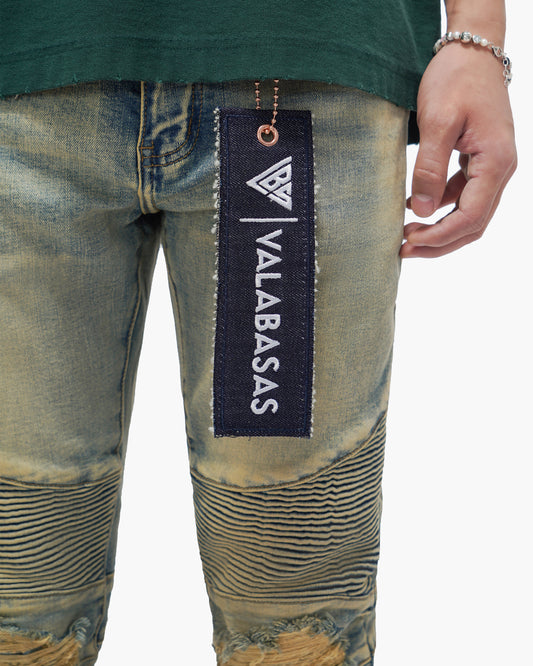 Mr.Biker Vintage Wash Skinny Jeans