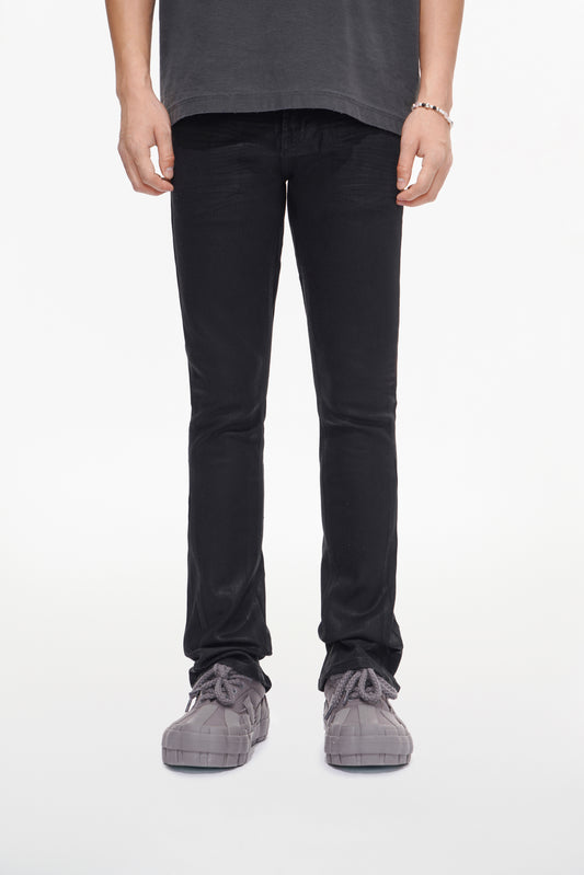 Mr.Stacked Black Waxed Jeans