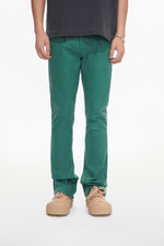 Mr.Stacked Green Waxed Jean