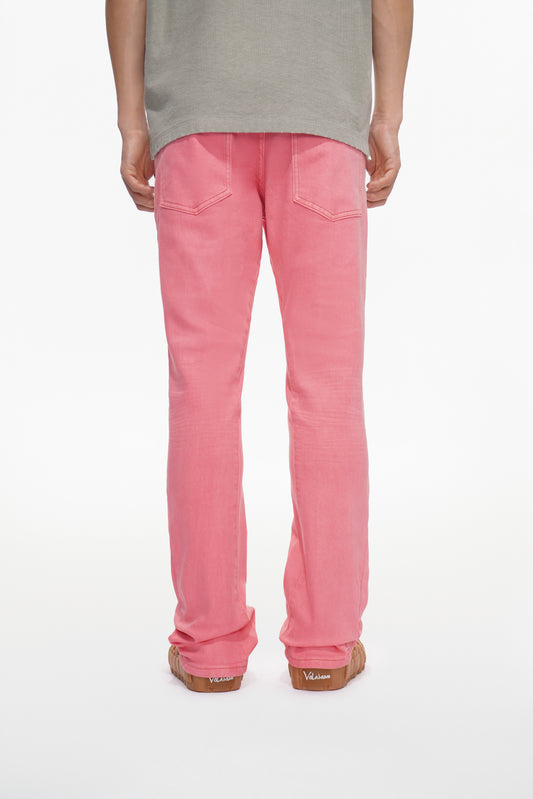 Mr.Stacked Light Coral Waxed Jeans