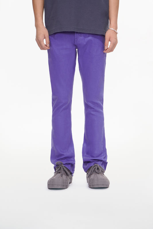 Mr.Stacked Purple Waxed Jean