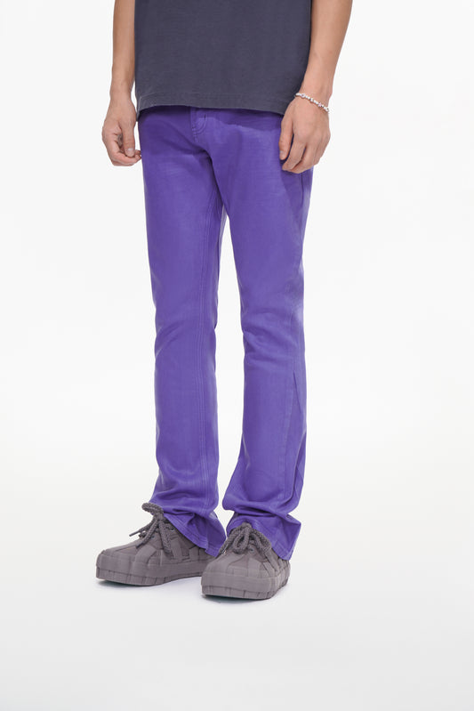 Mr.Stacked Purple Waxed Jean