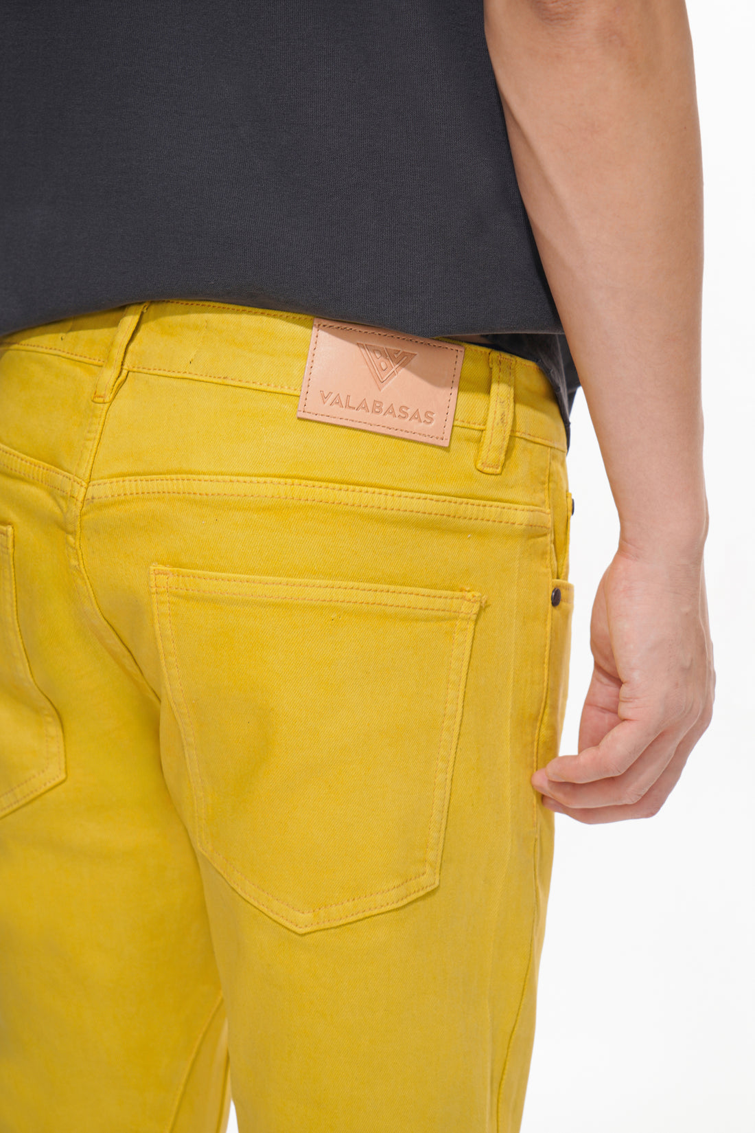Mr.Stacked Yellow Waxed Jean