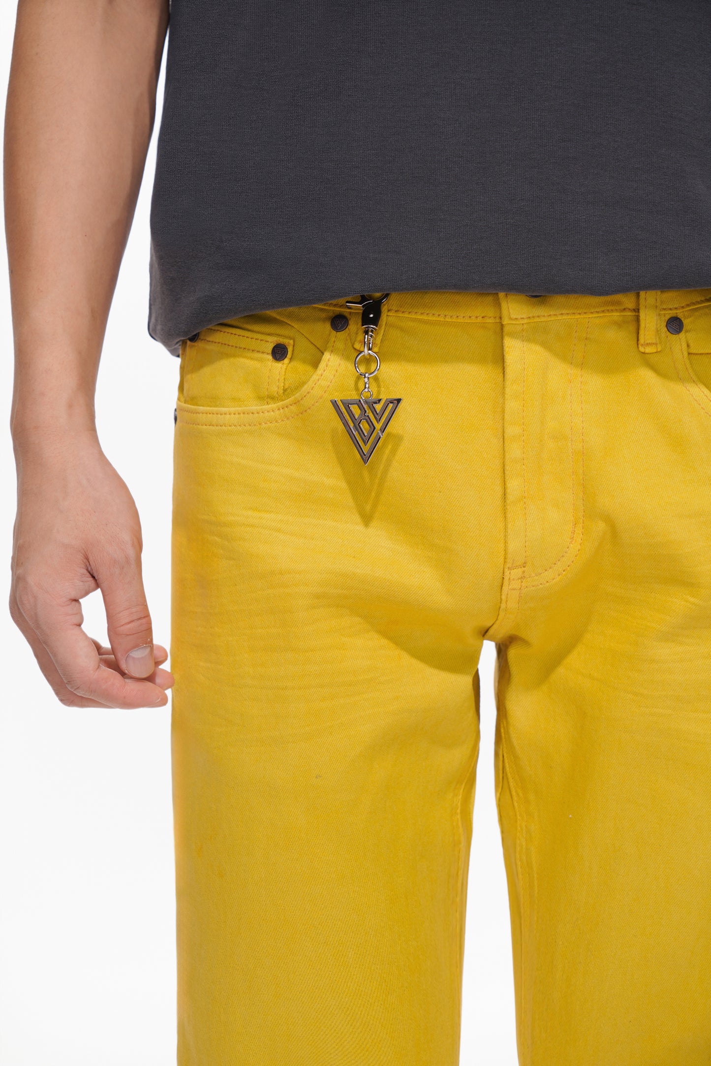 Mr.Stacked Yellow Waxed Jean