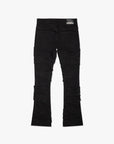 Pump Black Washed Stacked Flare Jean