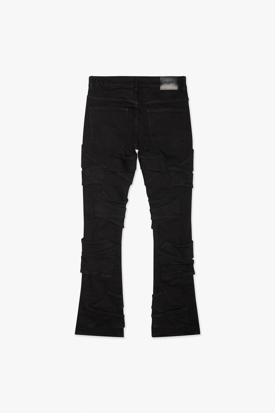 Pump Black Washed Stacked Flare Jean