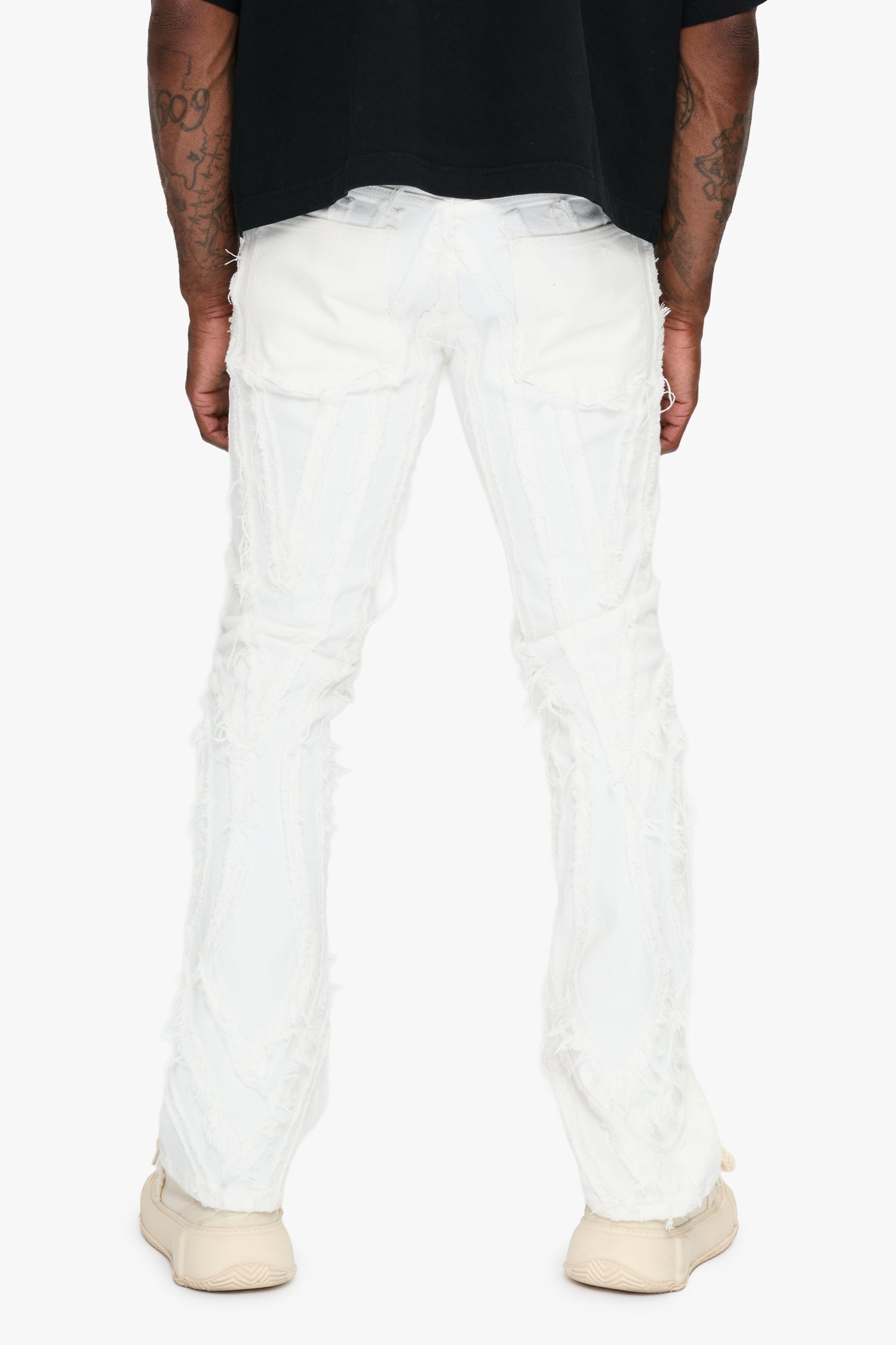 Strava White Stacked Jeans