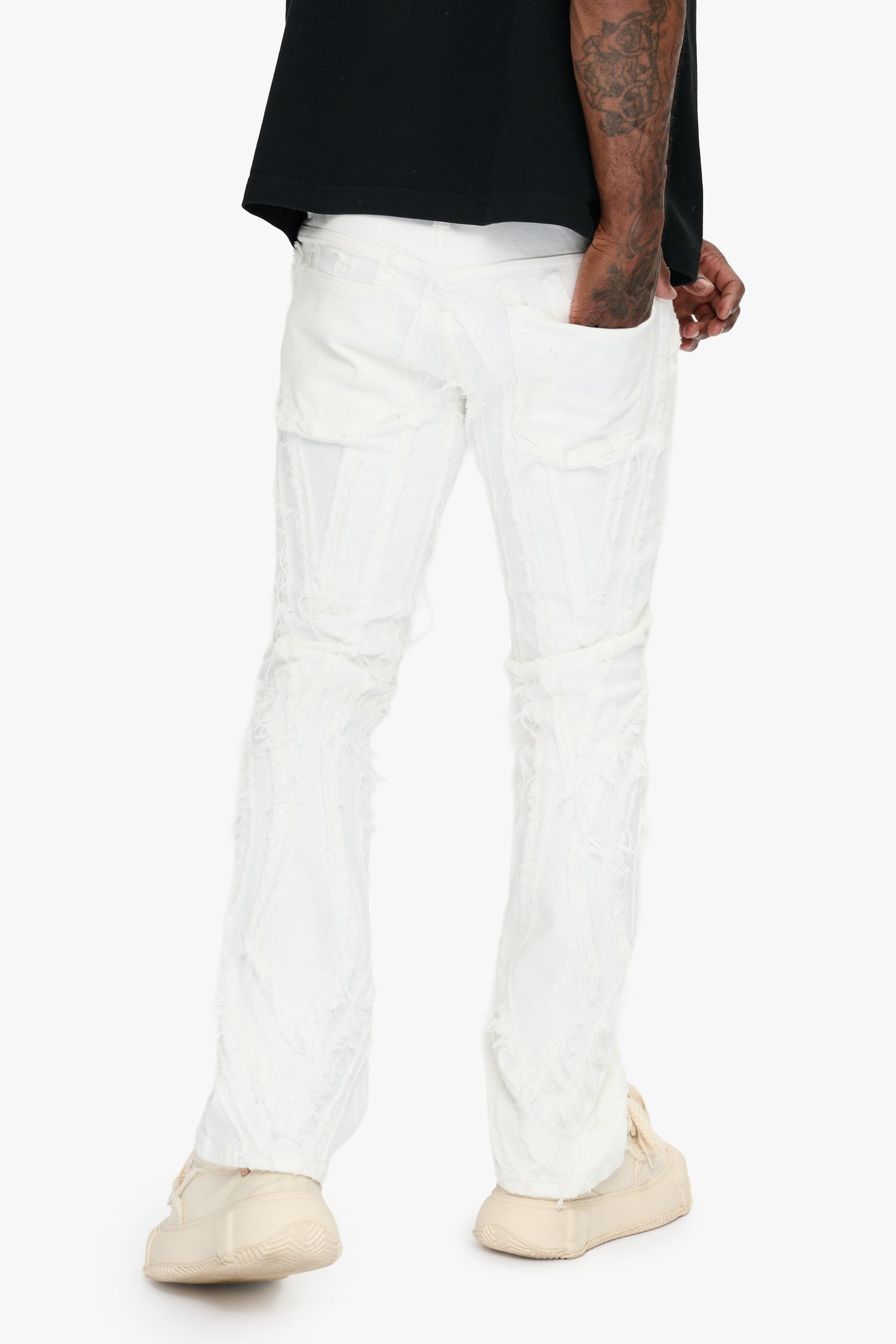 Strava White Stacked Jeans