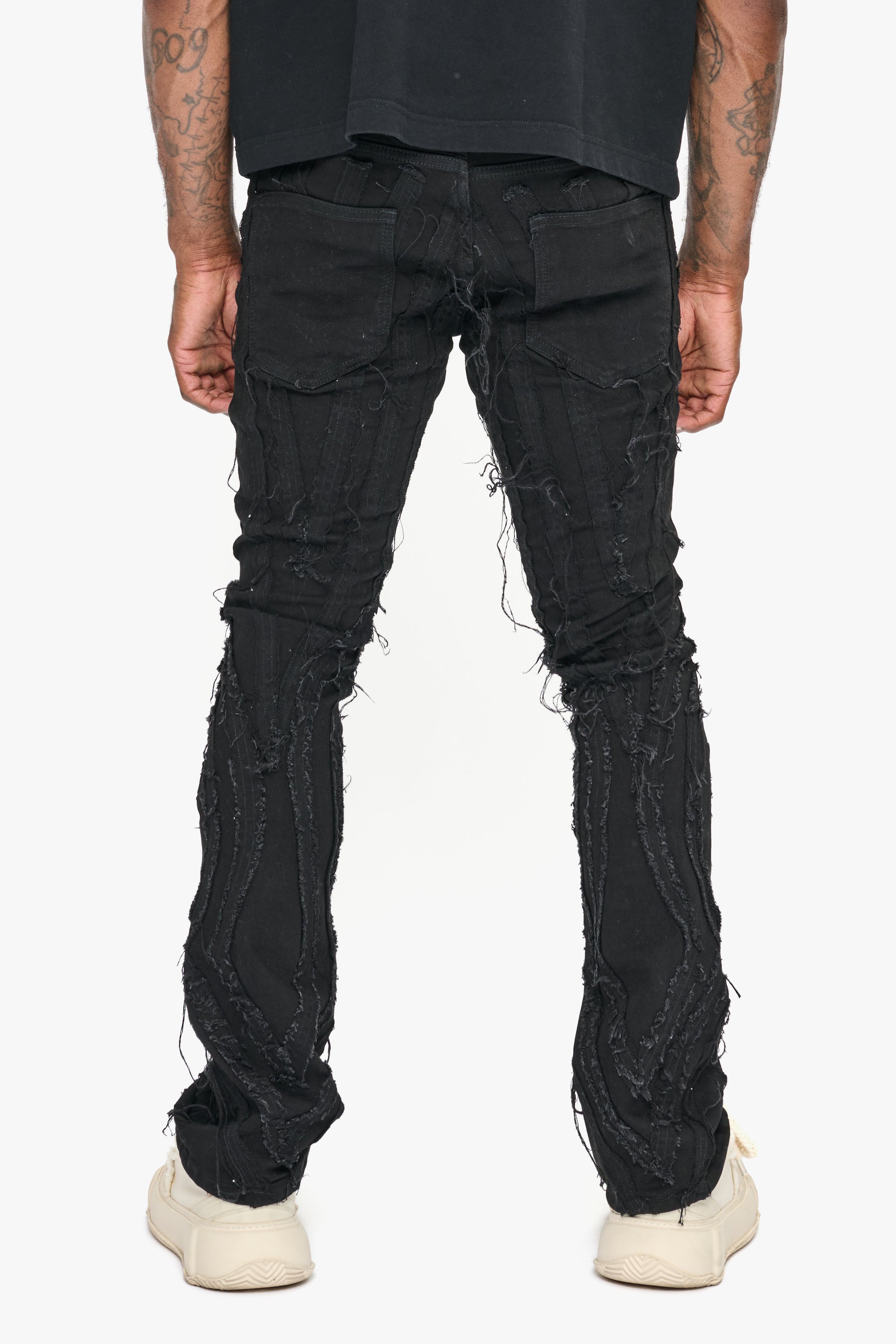 Strava Black Stacked Jeans