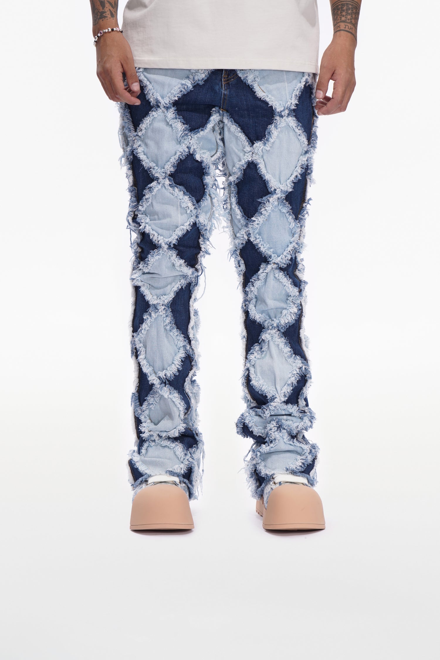 Pocket Blue Lt.Blue Stacked Jeans