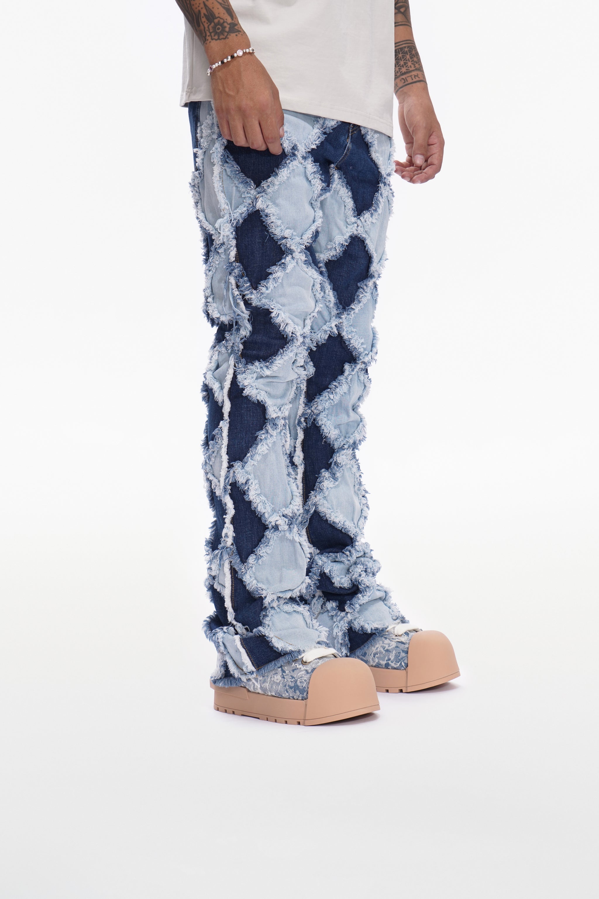 Pocket Blue Lt.Blue Stacked Jeans