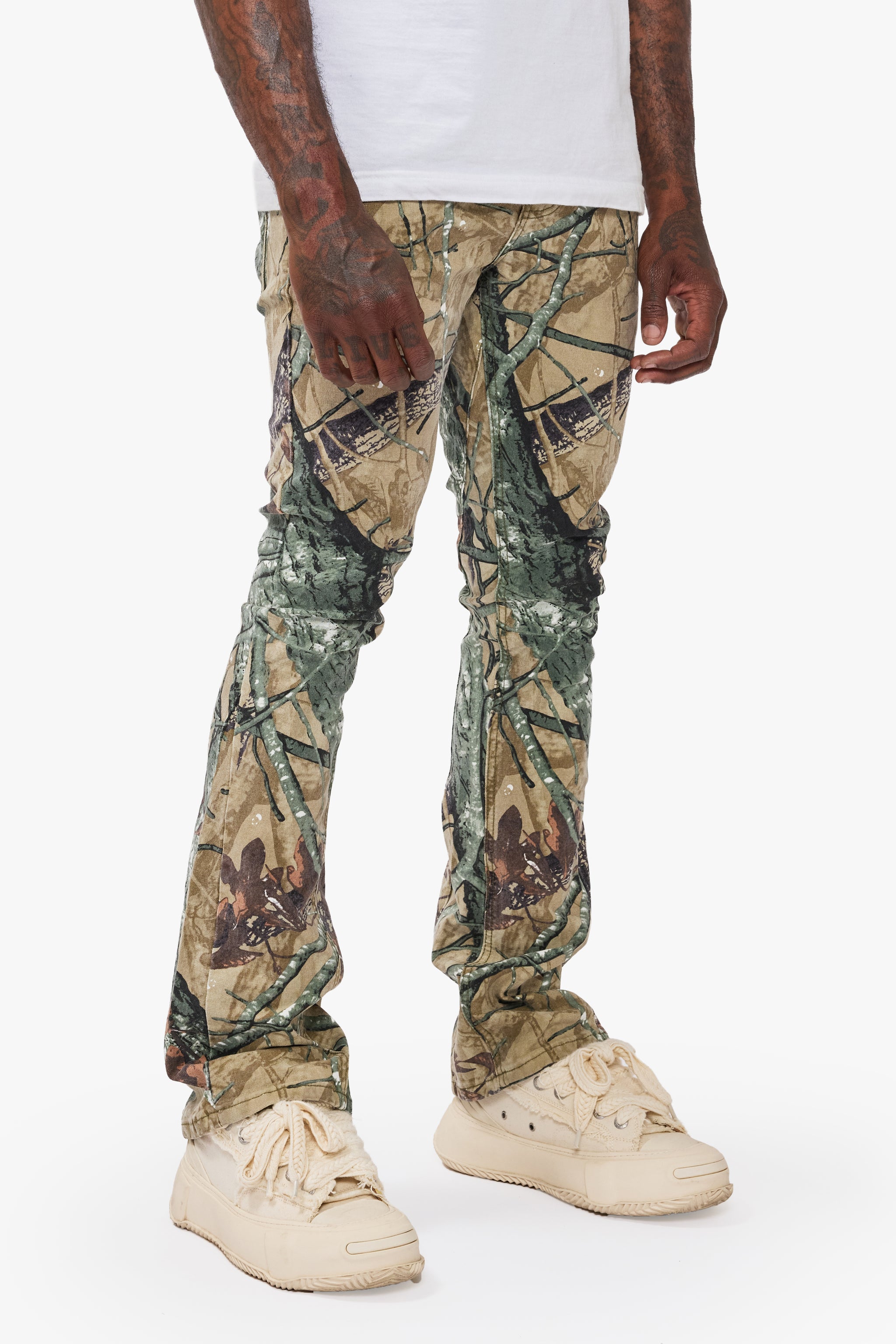 Hazard Forest Camo Stacked Jeans