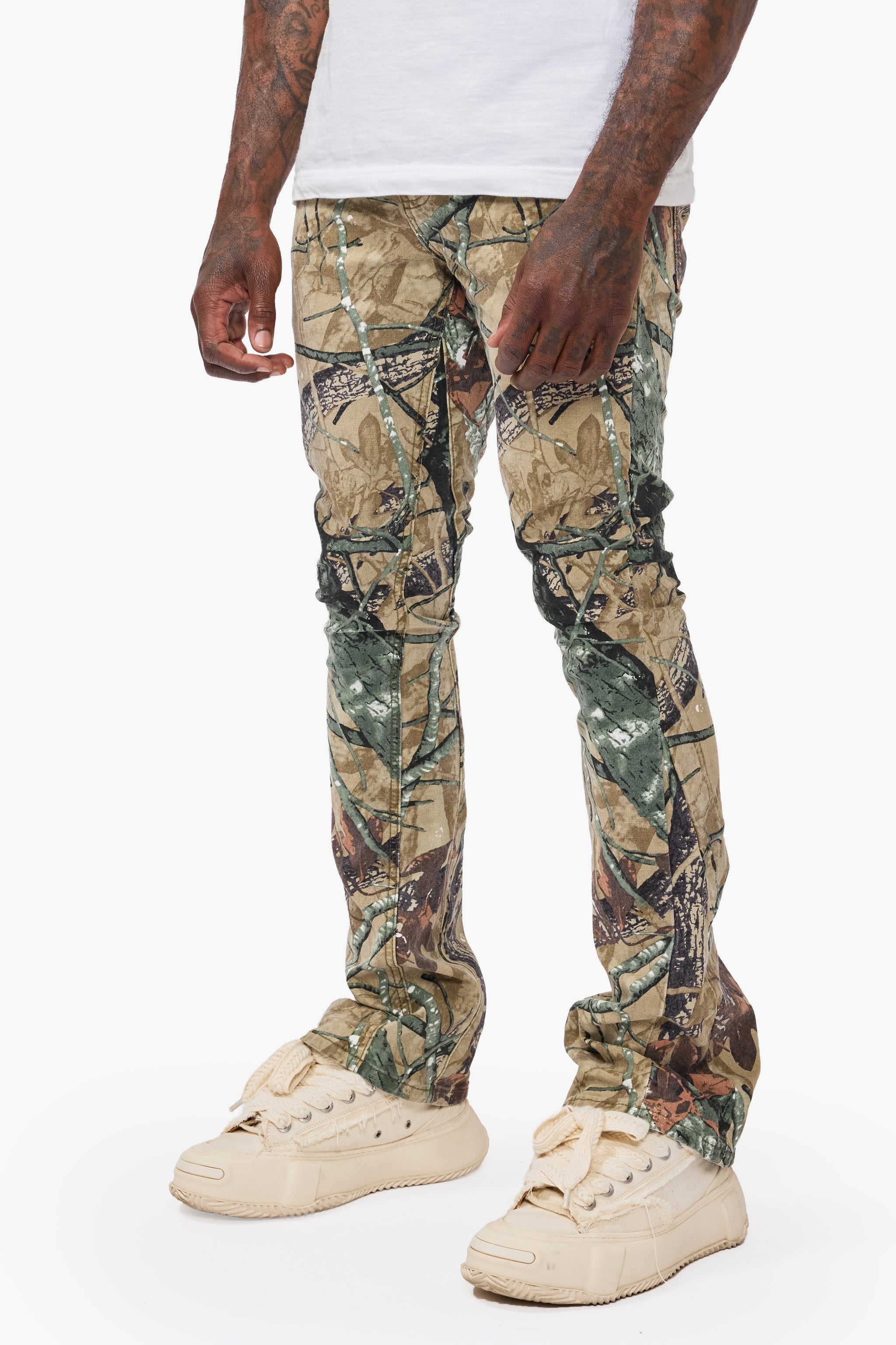 Hazard Forest Camo Stacked Jeans
