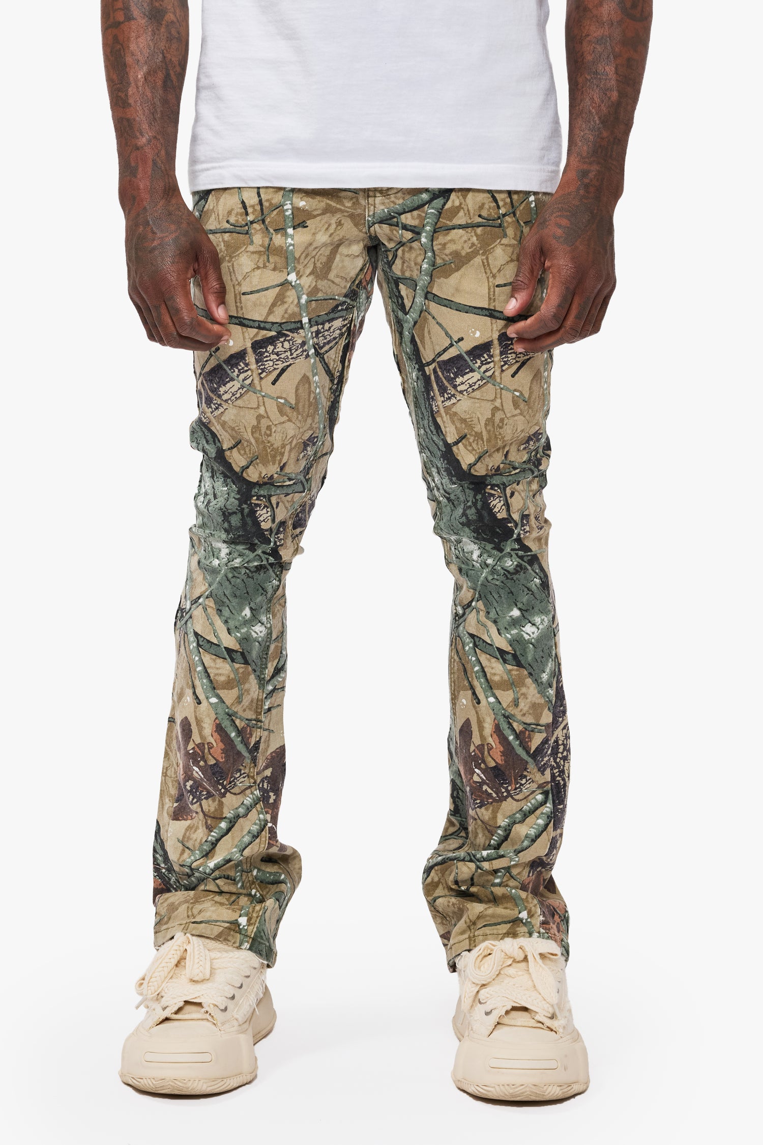 Hazard Forest Camo Stacked Jeans