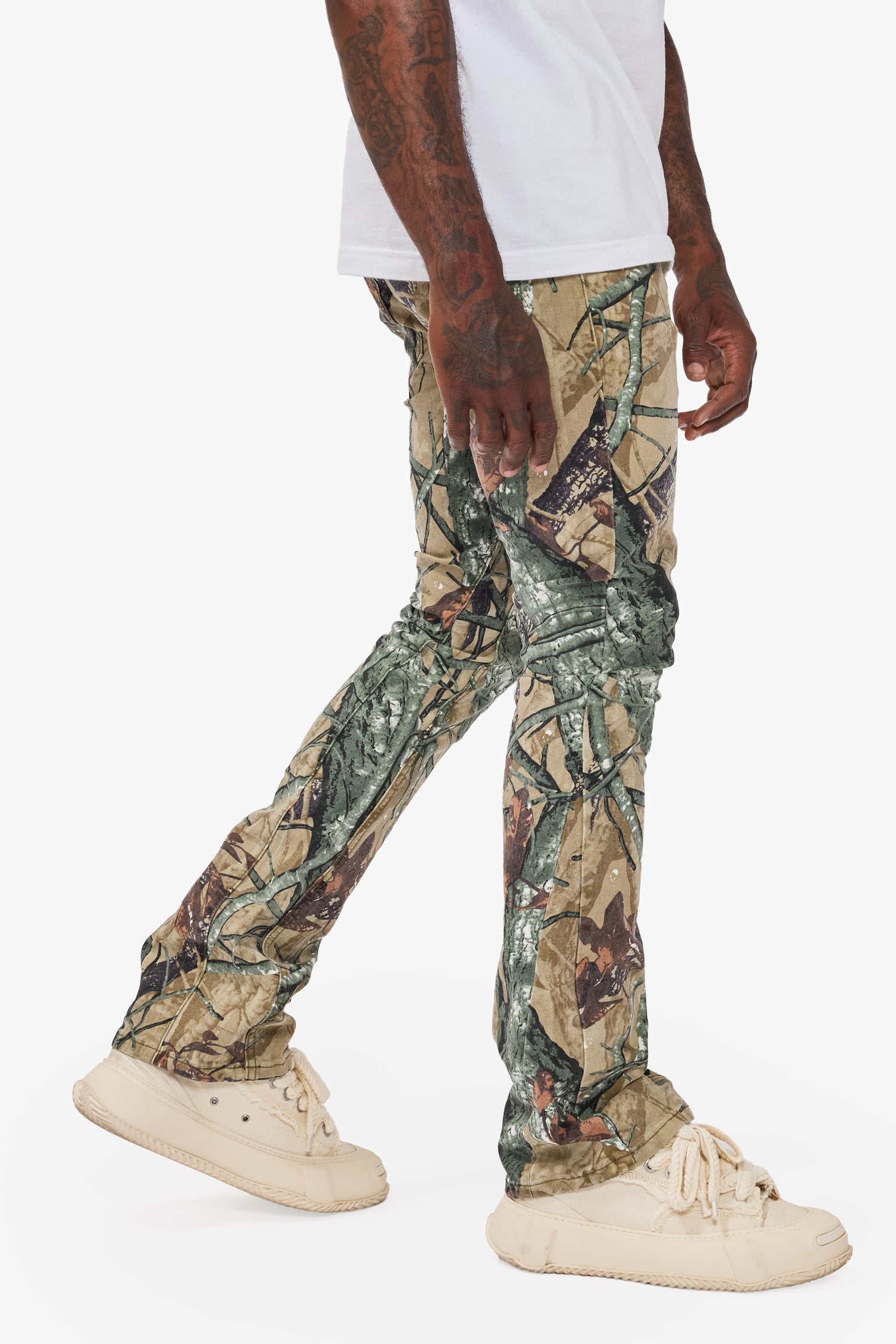 Hazard Forest Camo Stacked Jeans