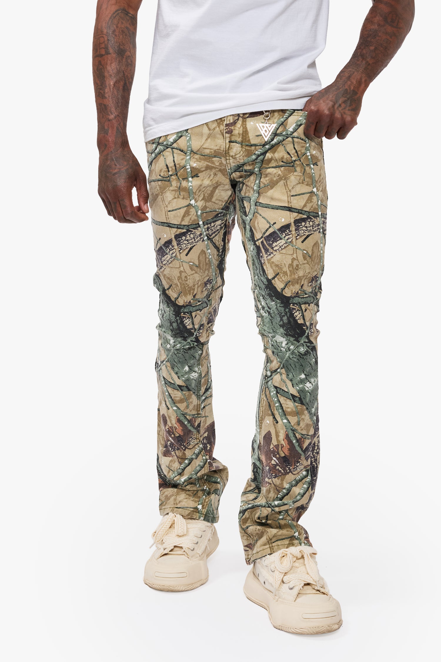Hazard Forest Camo Stacked Jeans