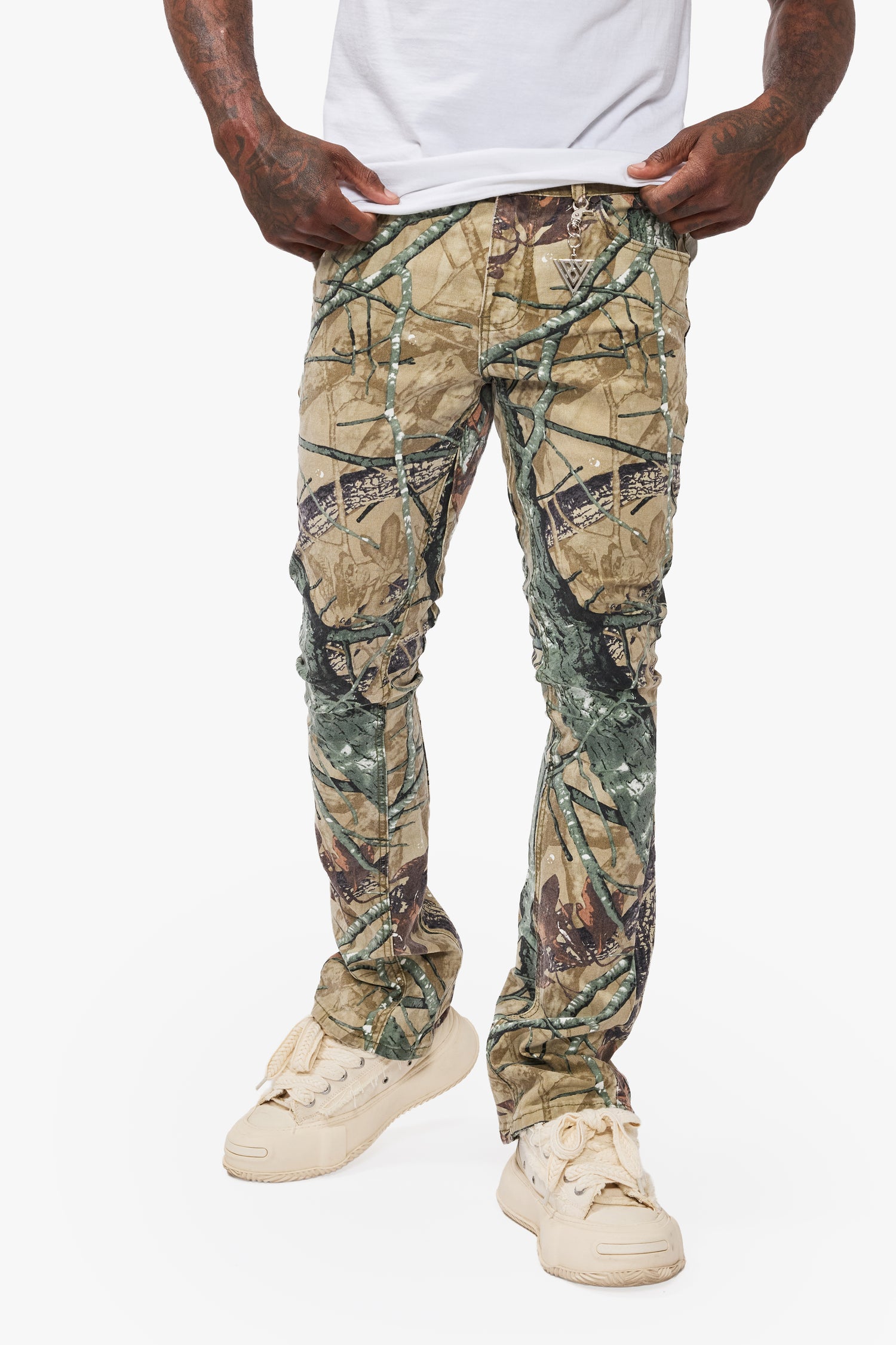 Hazard Forest Camo Stacked Jeans