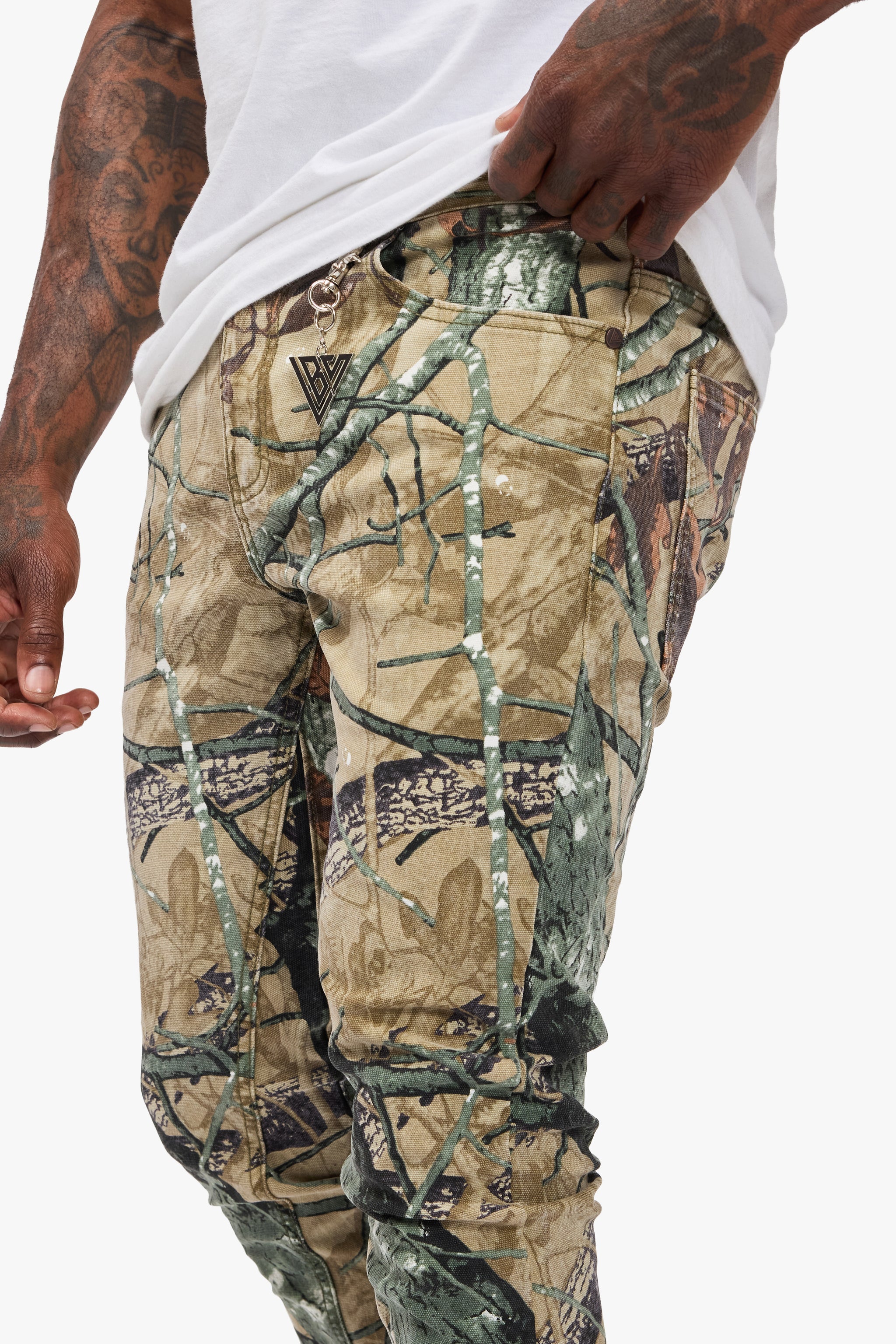 Hazard Forest Camo Stacked Jeans