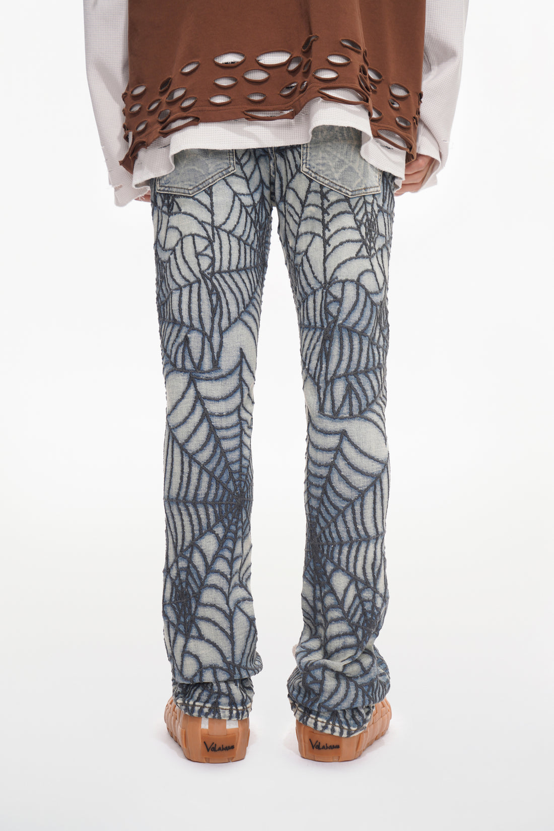 Operator Light Blue Stacked Flare Jean