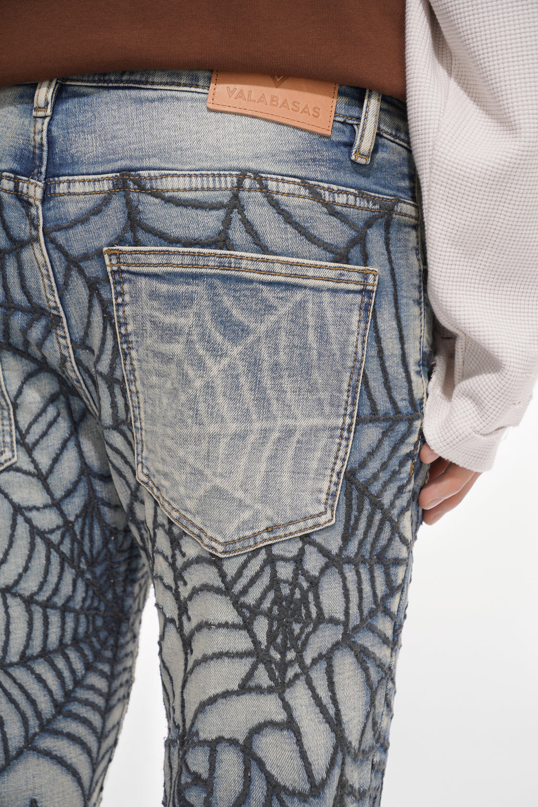 Operator Light Blue Stacked Flare Jean