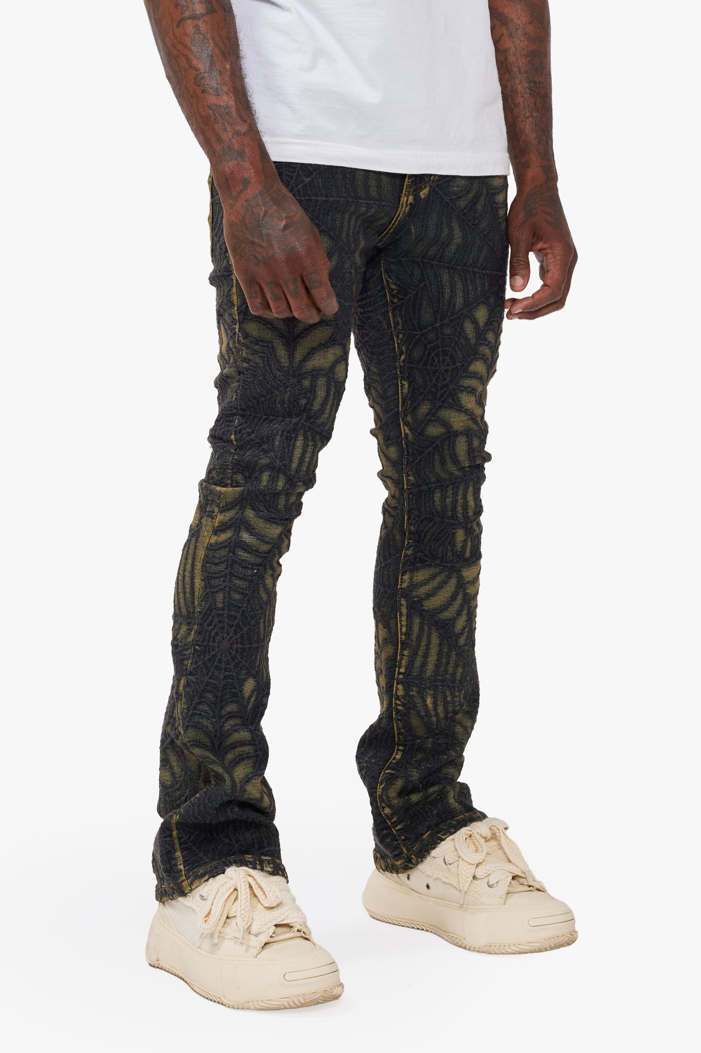 Operator Vintage Blue Stacked Flare Jean