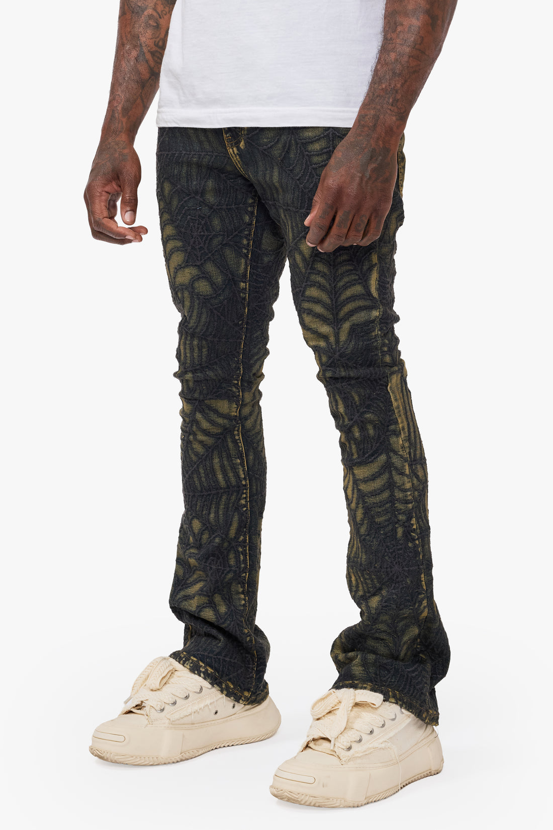 Operator Vintage Blue Stacked Flare Jean