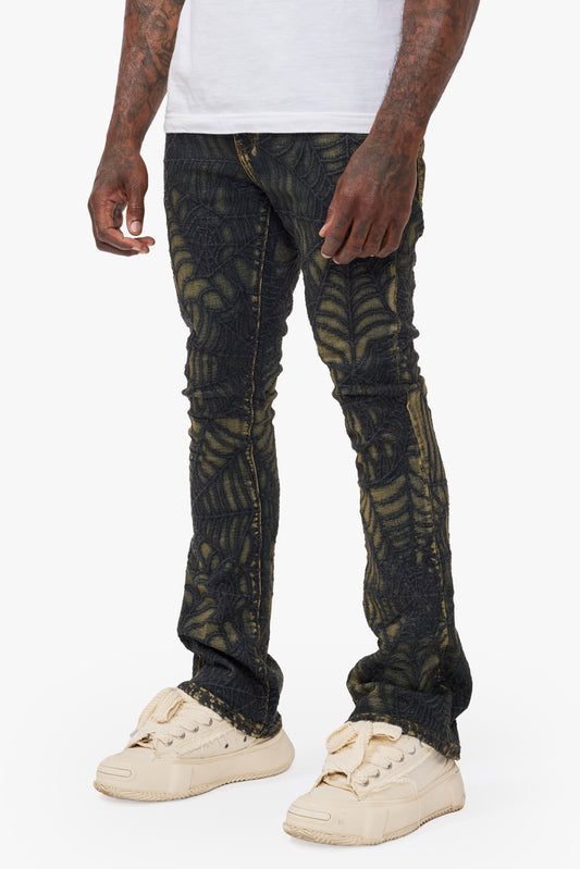 Operator Vintage Blue Stacked Flare Jean