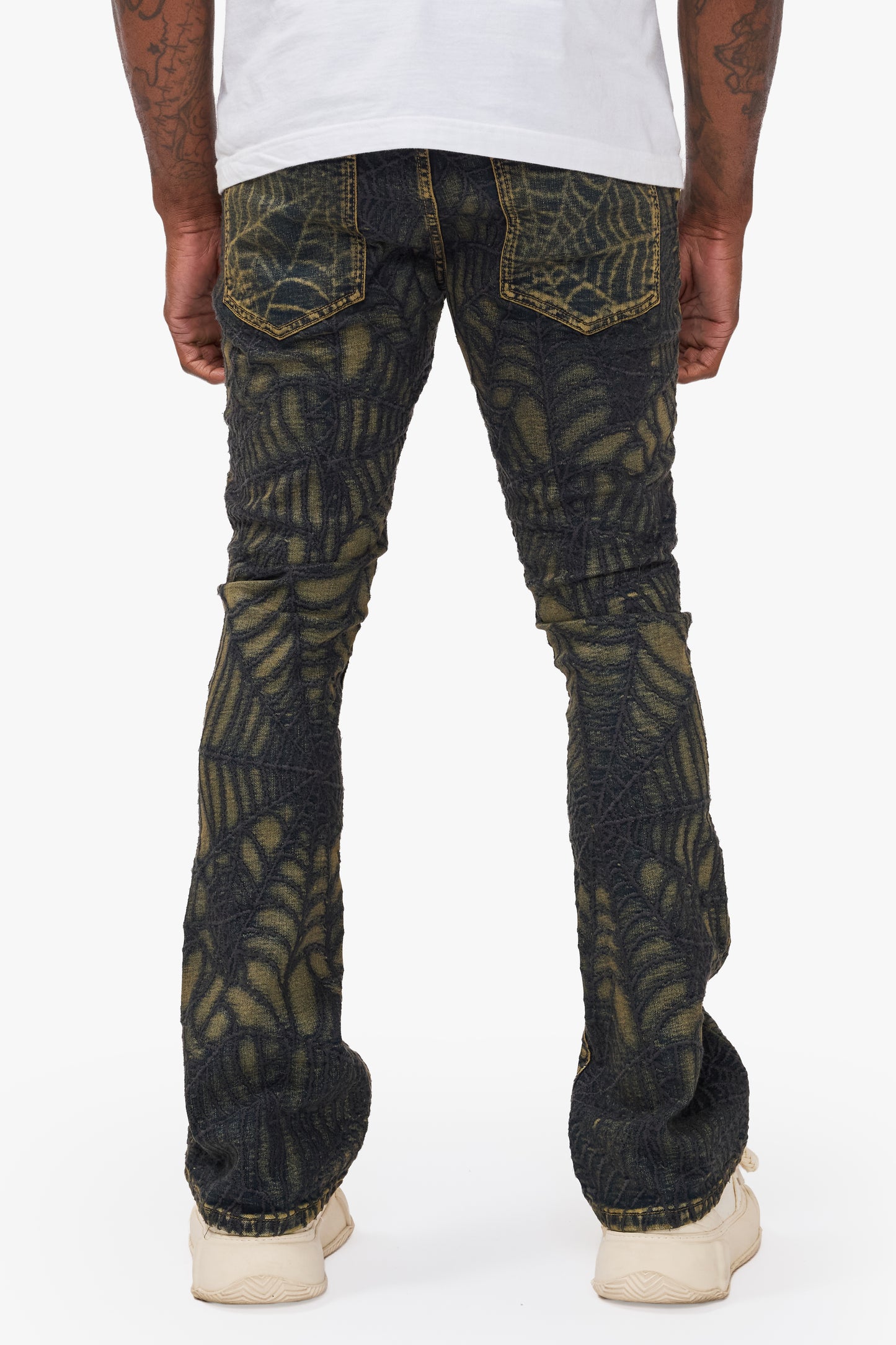 Operator Vintage Blue Stacked Flare Jean