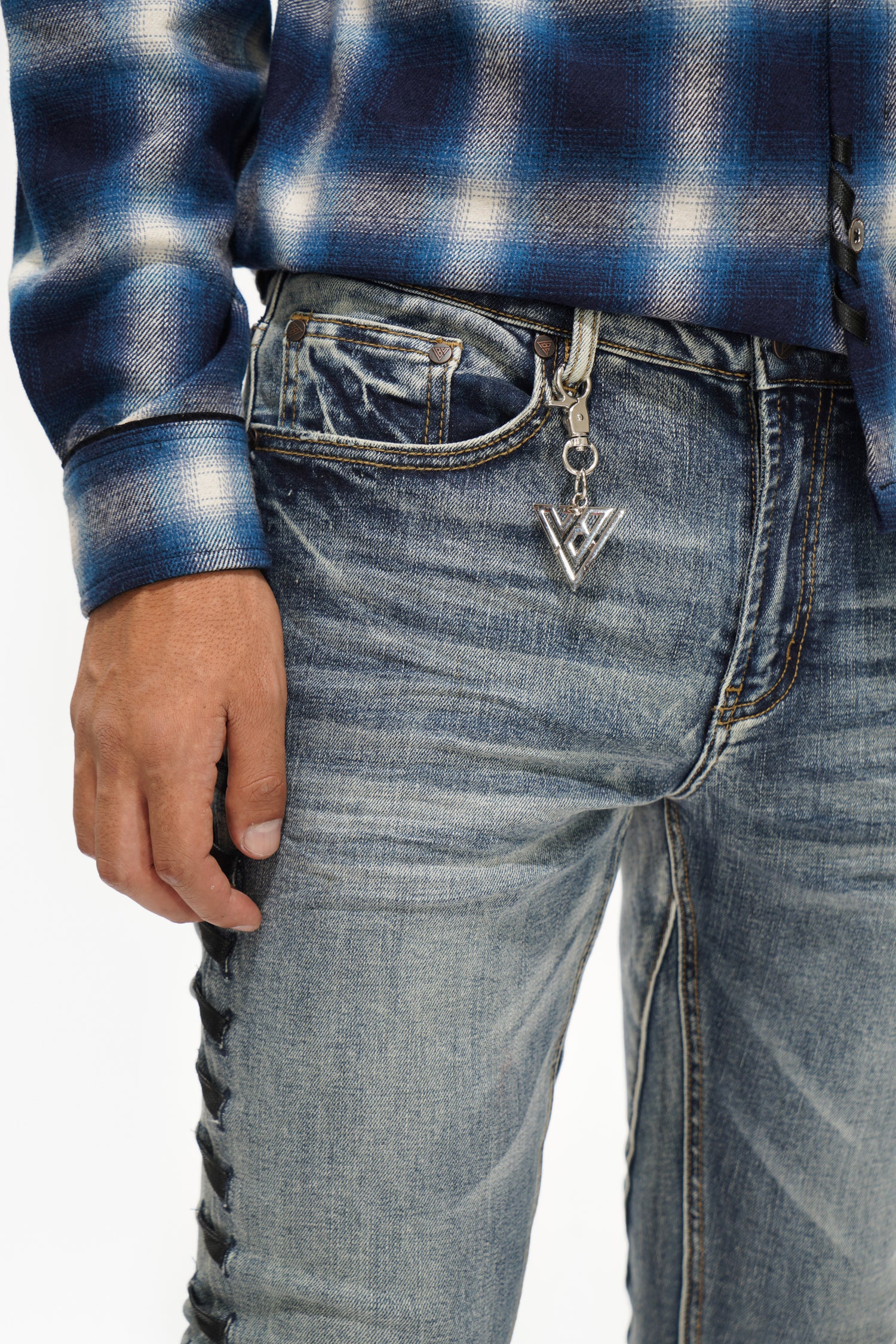 Ripcord Blue Washed Stacked Jeans