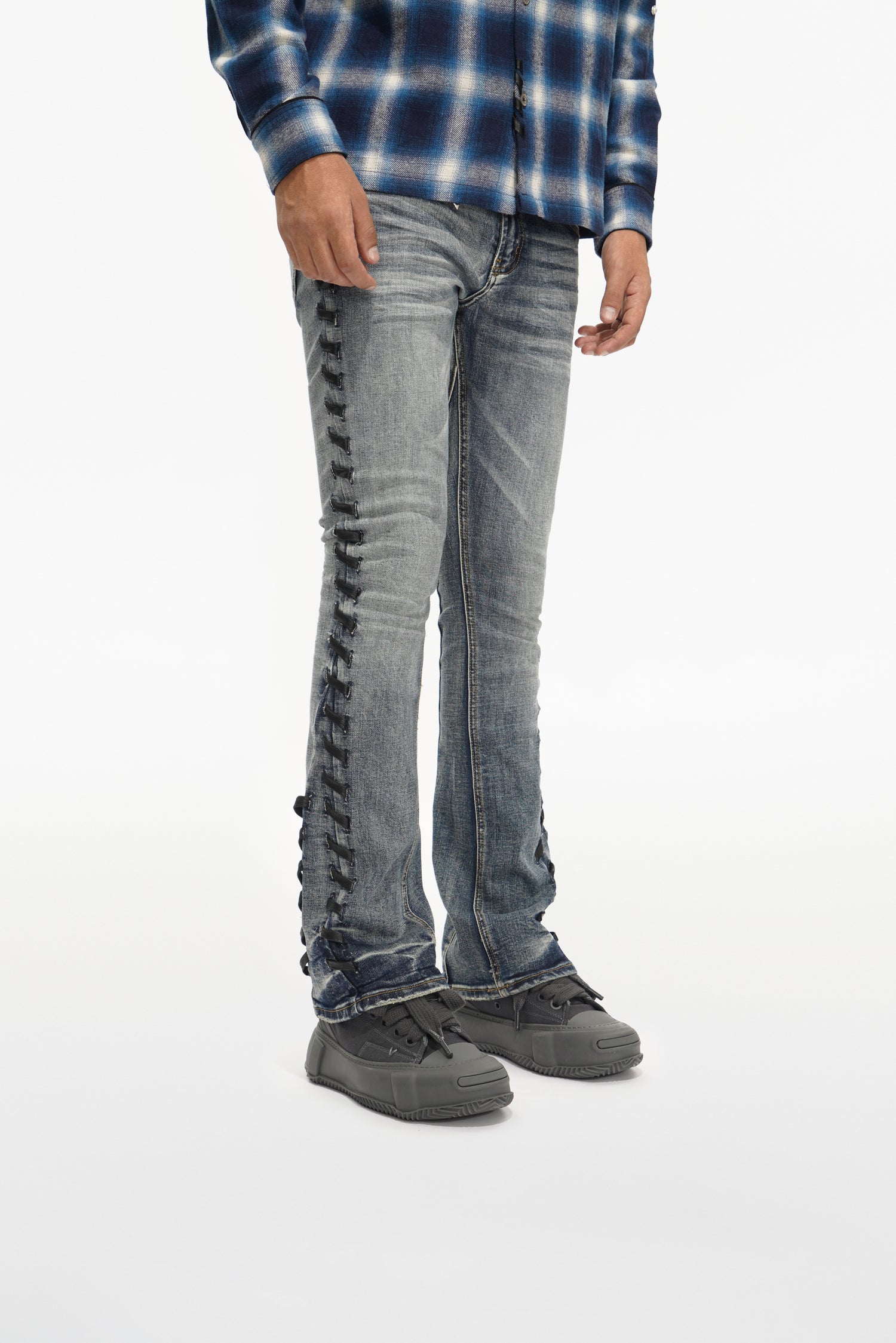Ripcord Blue Washed Stacked Jeans