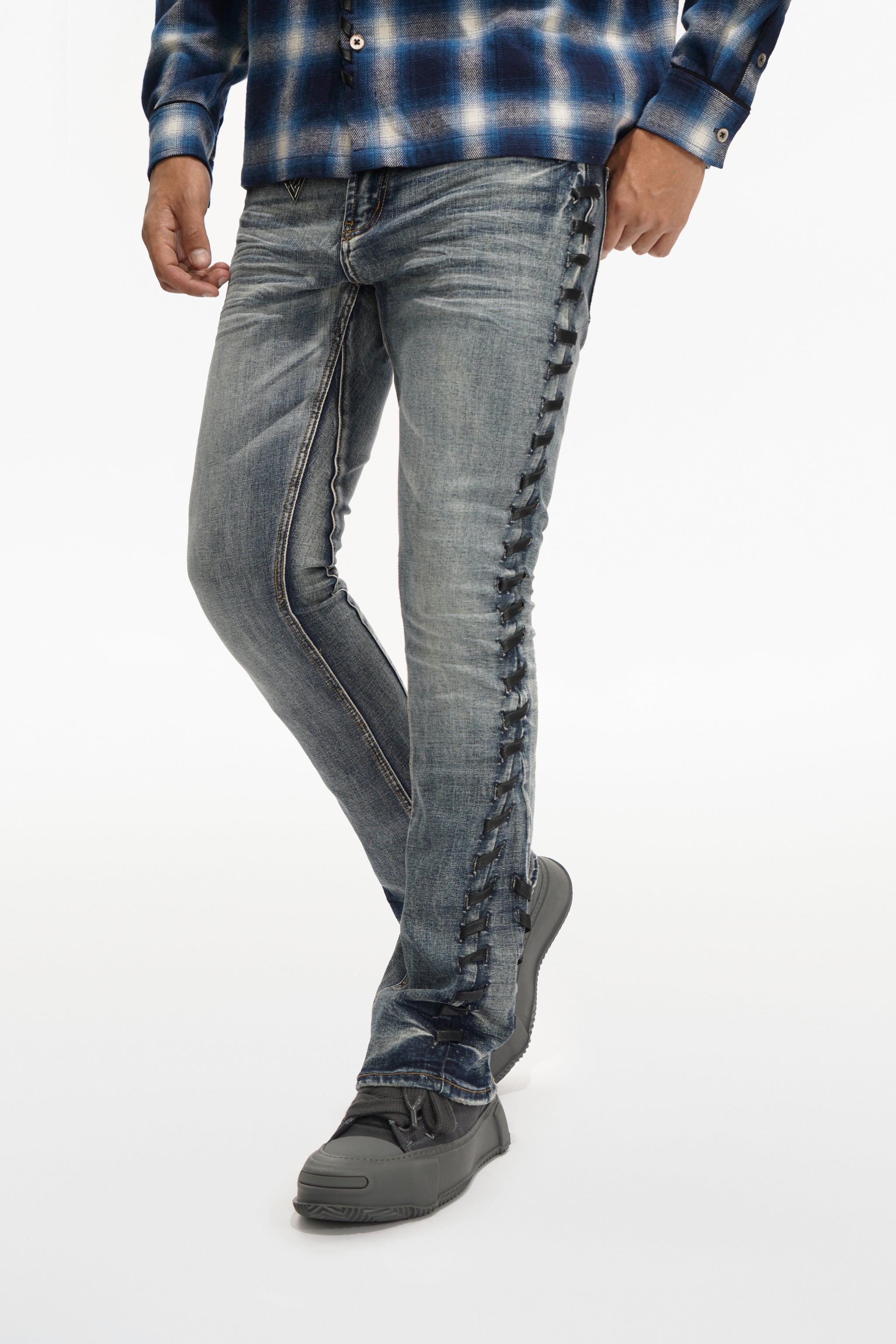Ripcord Blue Washed Stacked Jeans