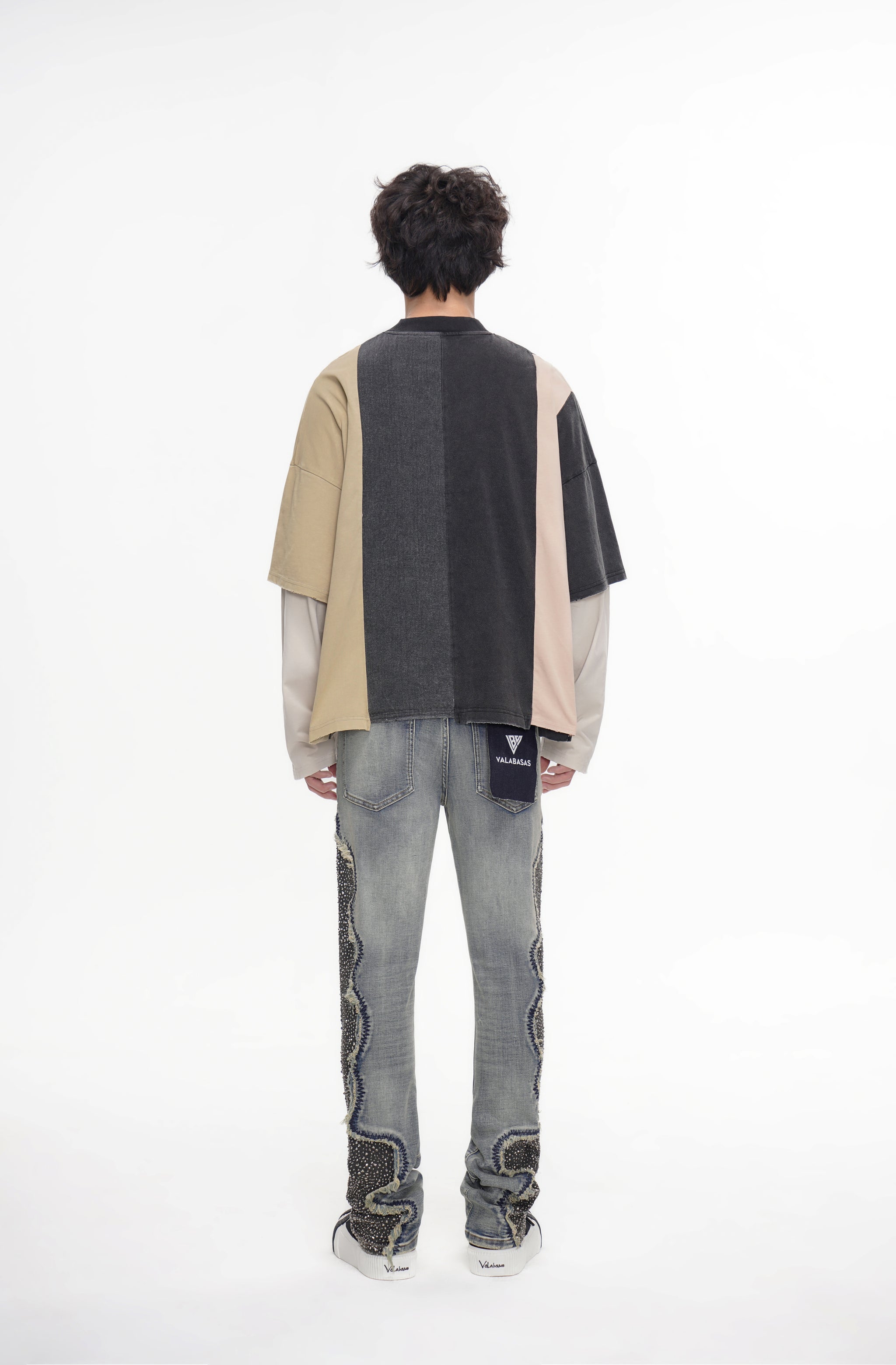 Convoy Stacked Blue Grey Jeans