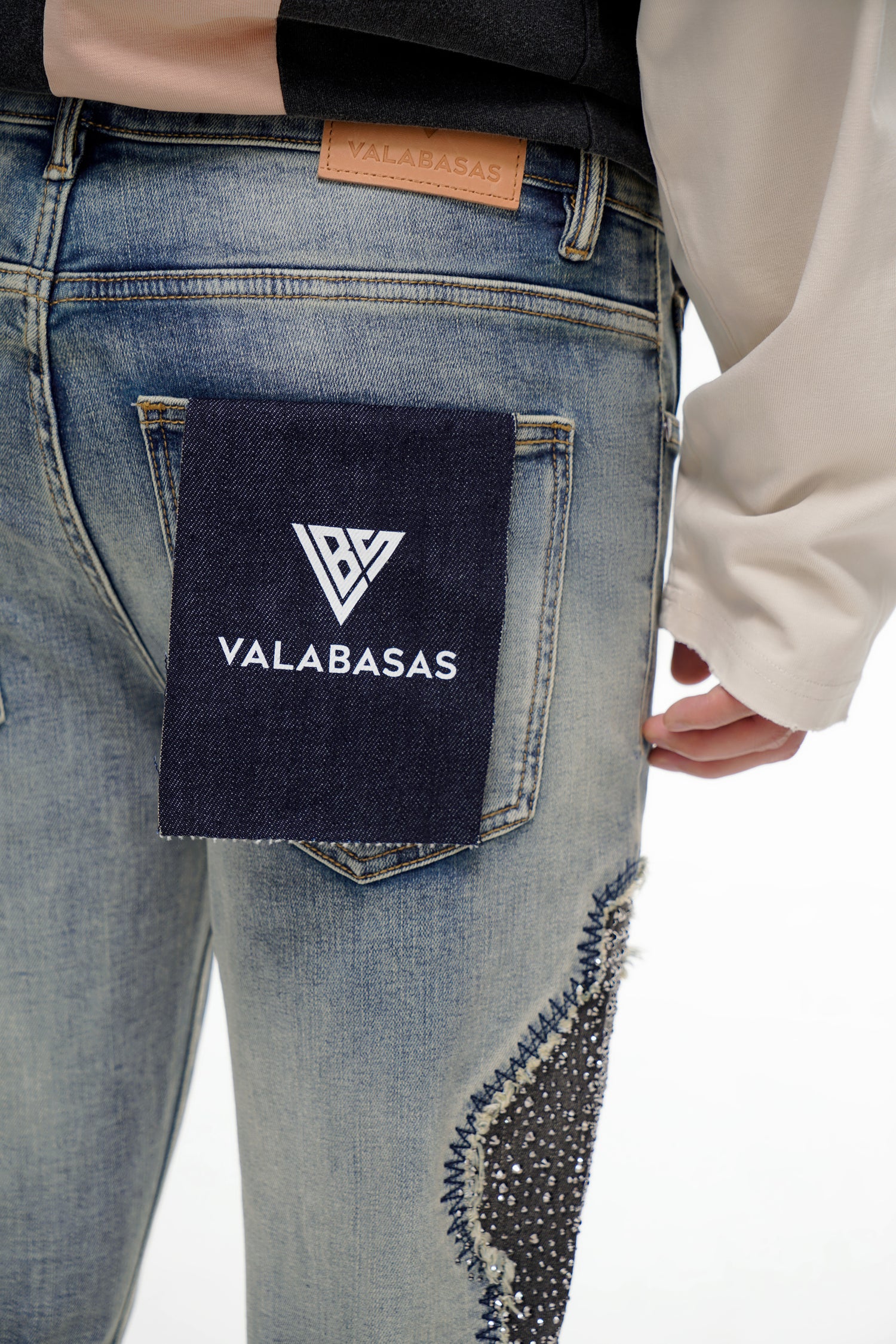 Convoy Stacked Blue Grey Jeans