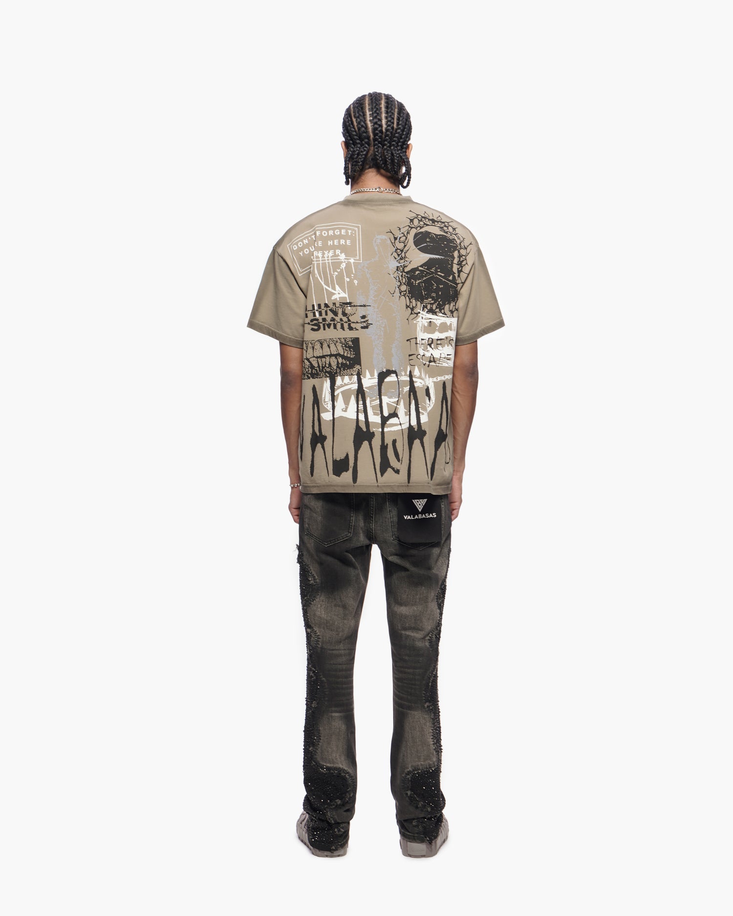 Convoy Stacked Grey Black Jeans