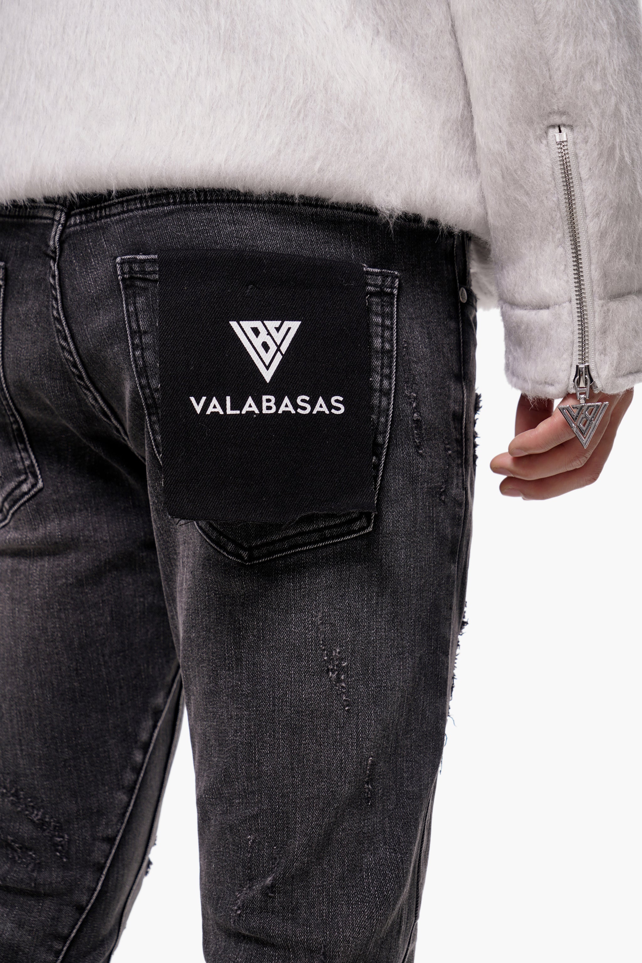 Steeltoe Grey Wash Stacked Jeans