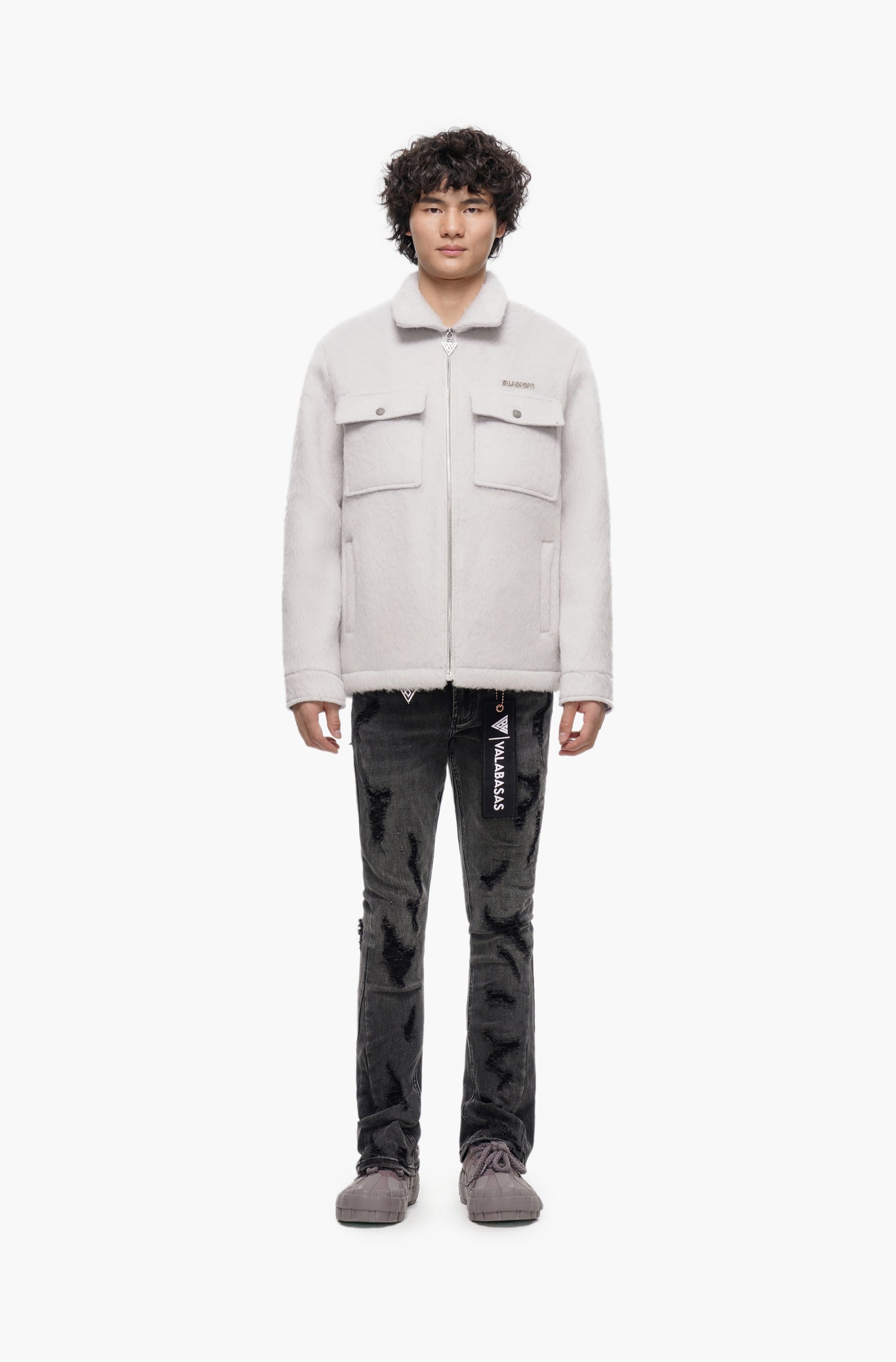 Steeltoe Grey Wash Stacked Jeans