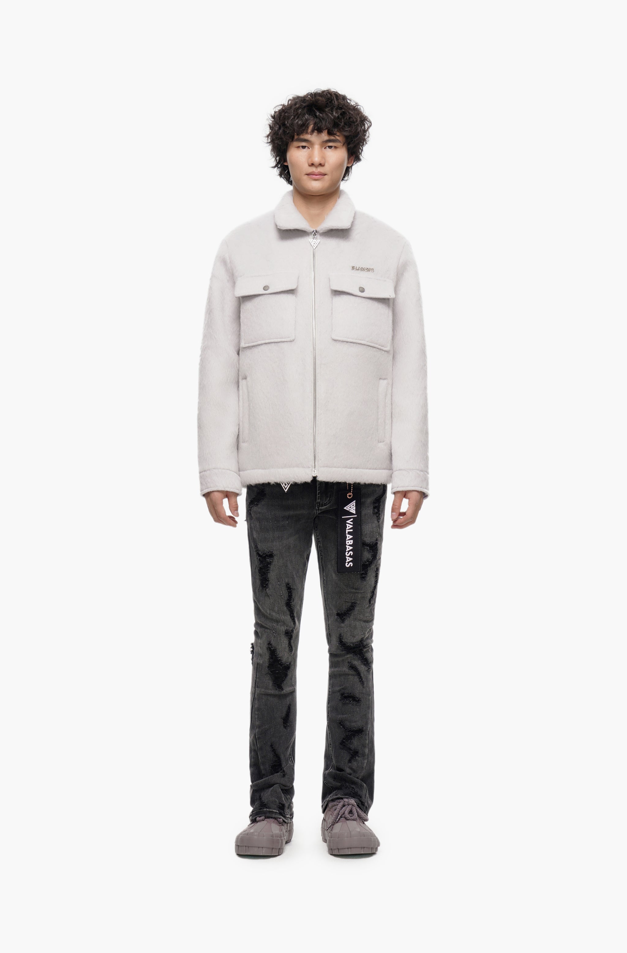 Steeltoe Grey Wash Stacked Jeans