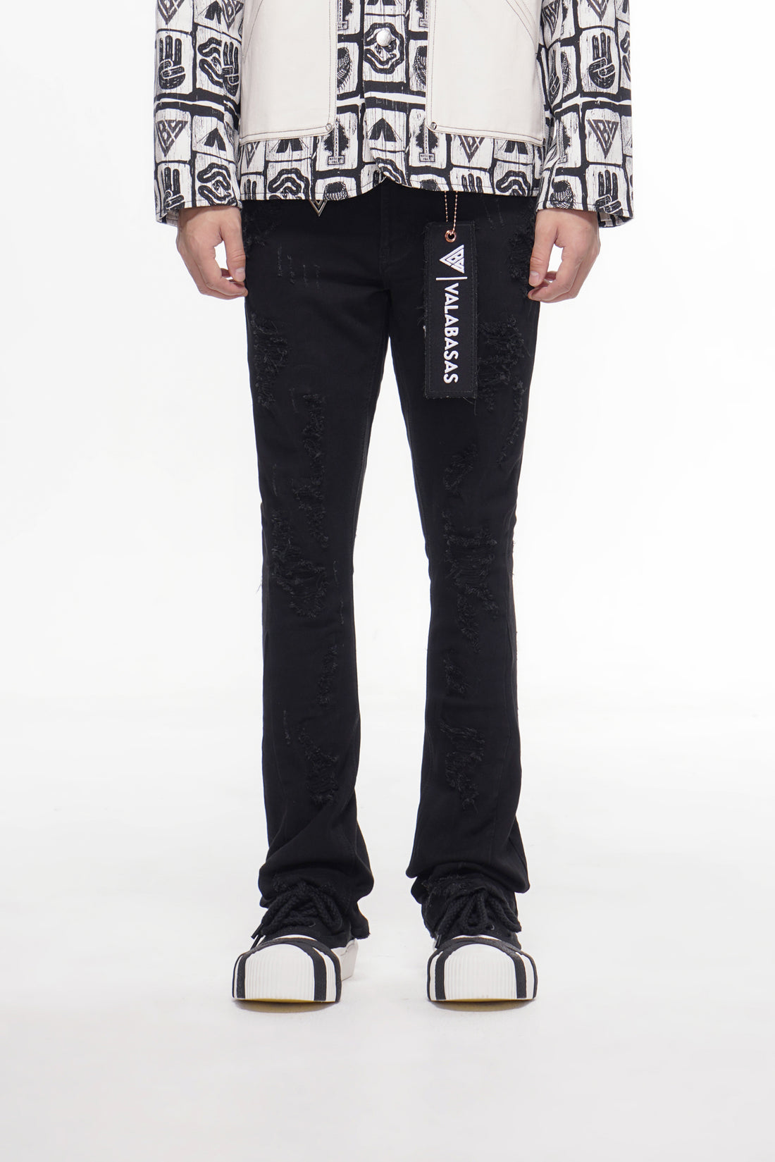 Steeltoe Stacked Jet Black Jean