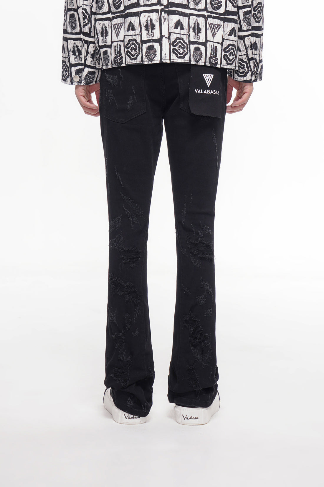 Steeltoe Stacked Jet Black Jean