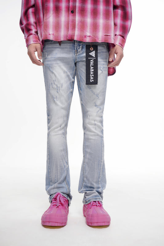 Outlawed Light Wash Stacked