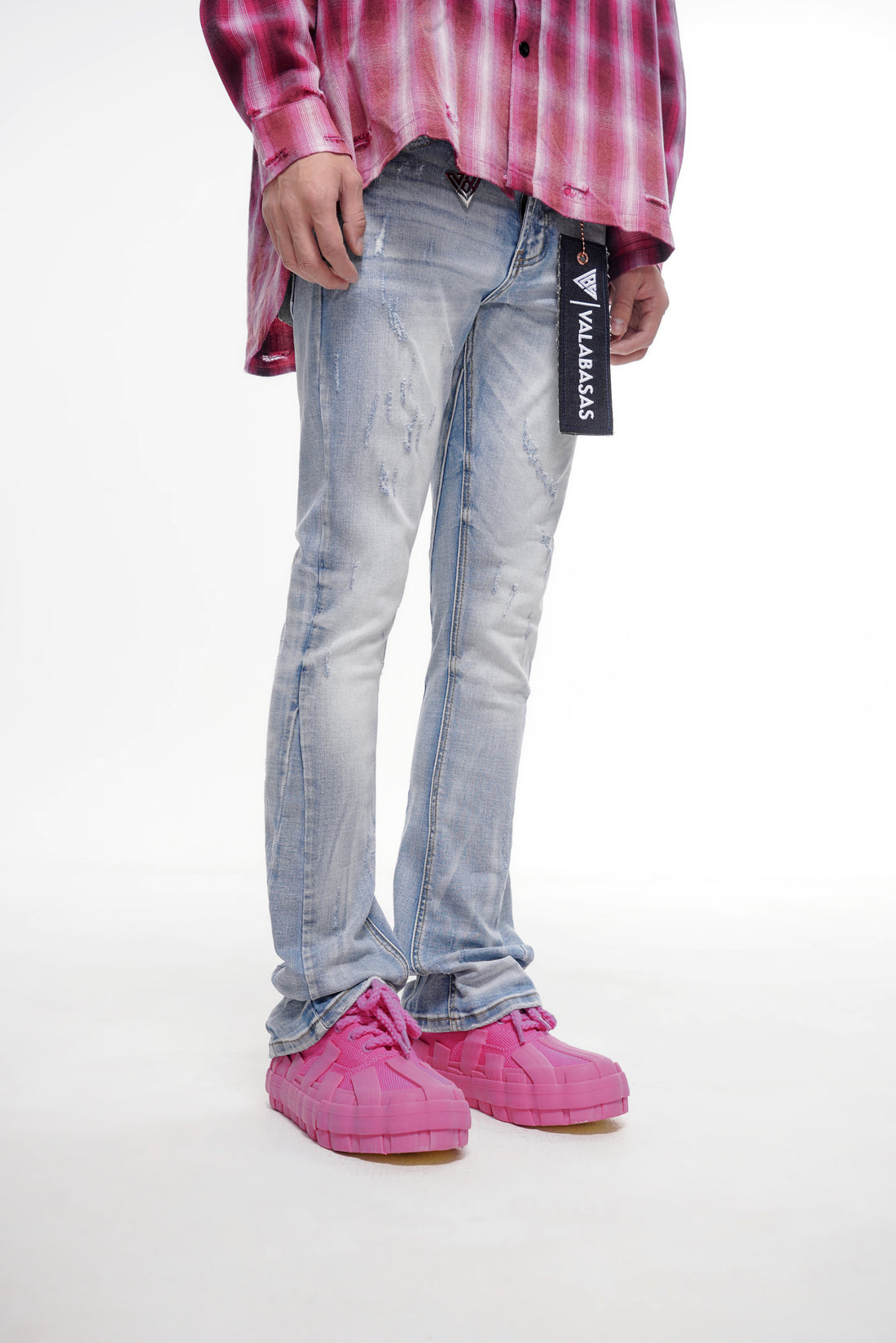 Outlawed Light Wash Stacked