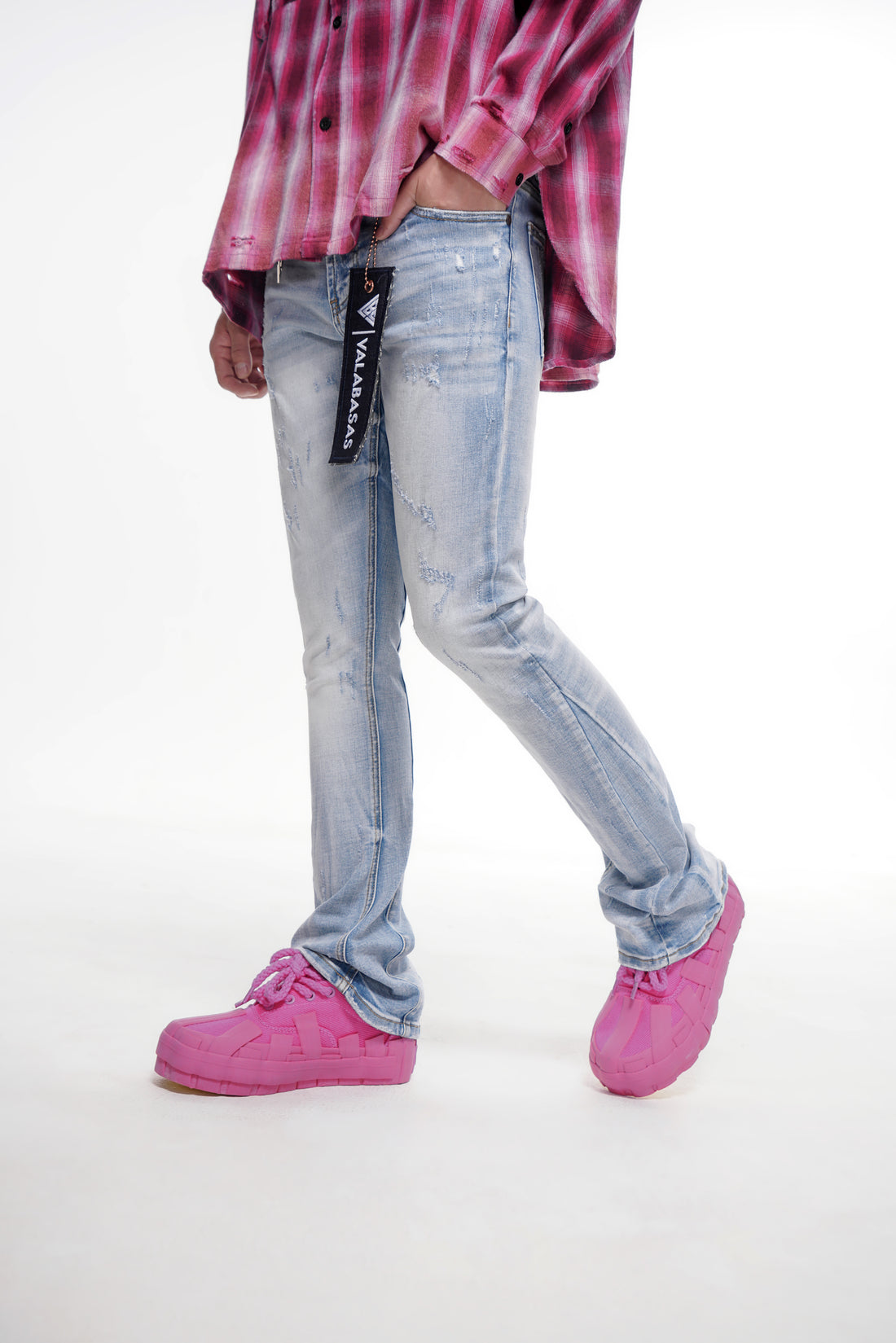 Outlawed Light Wash Stacked