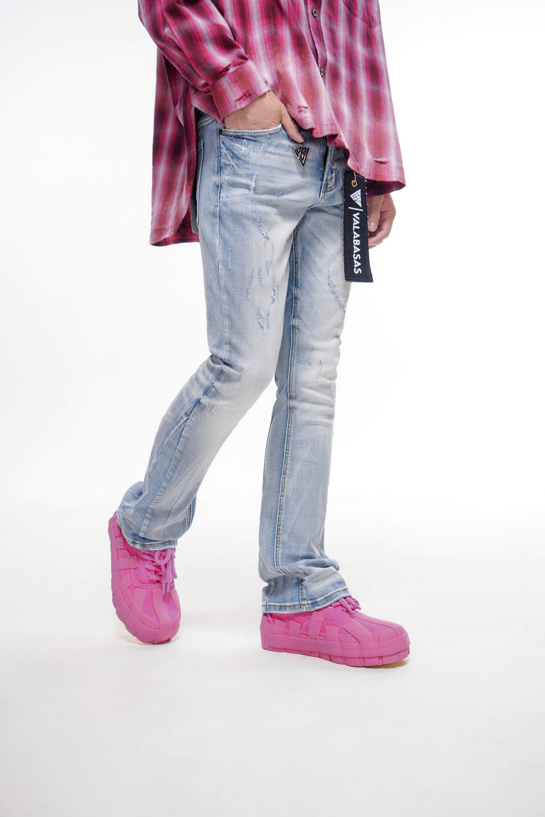 Outlawed Light Wash Stacked