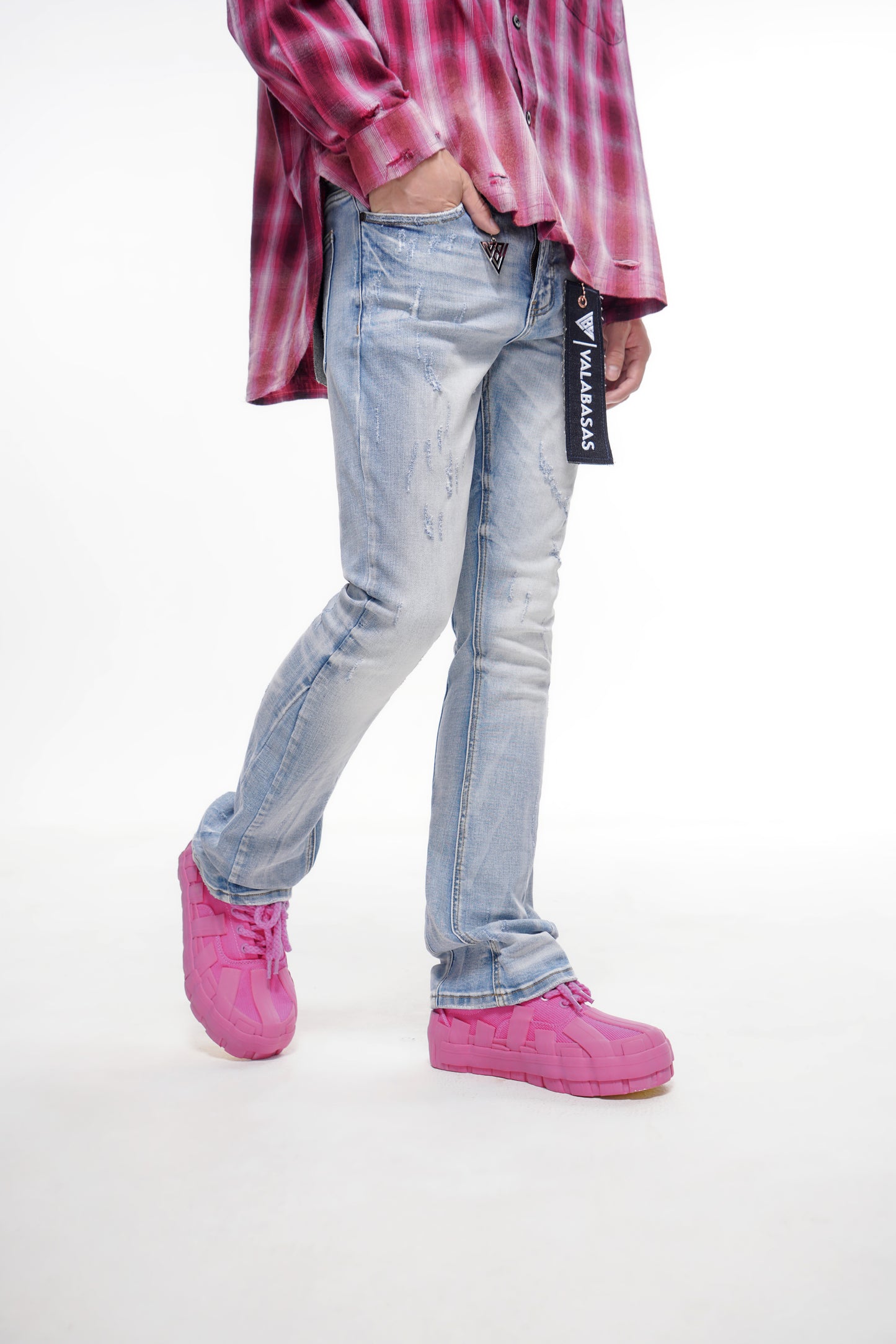 Outlawed Light Wash Stacked