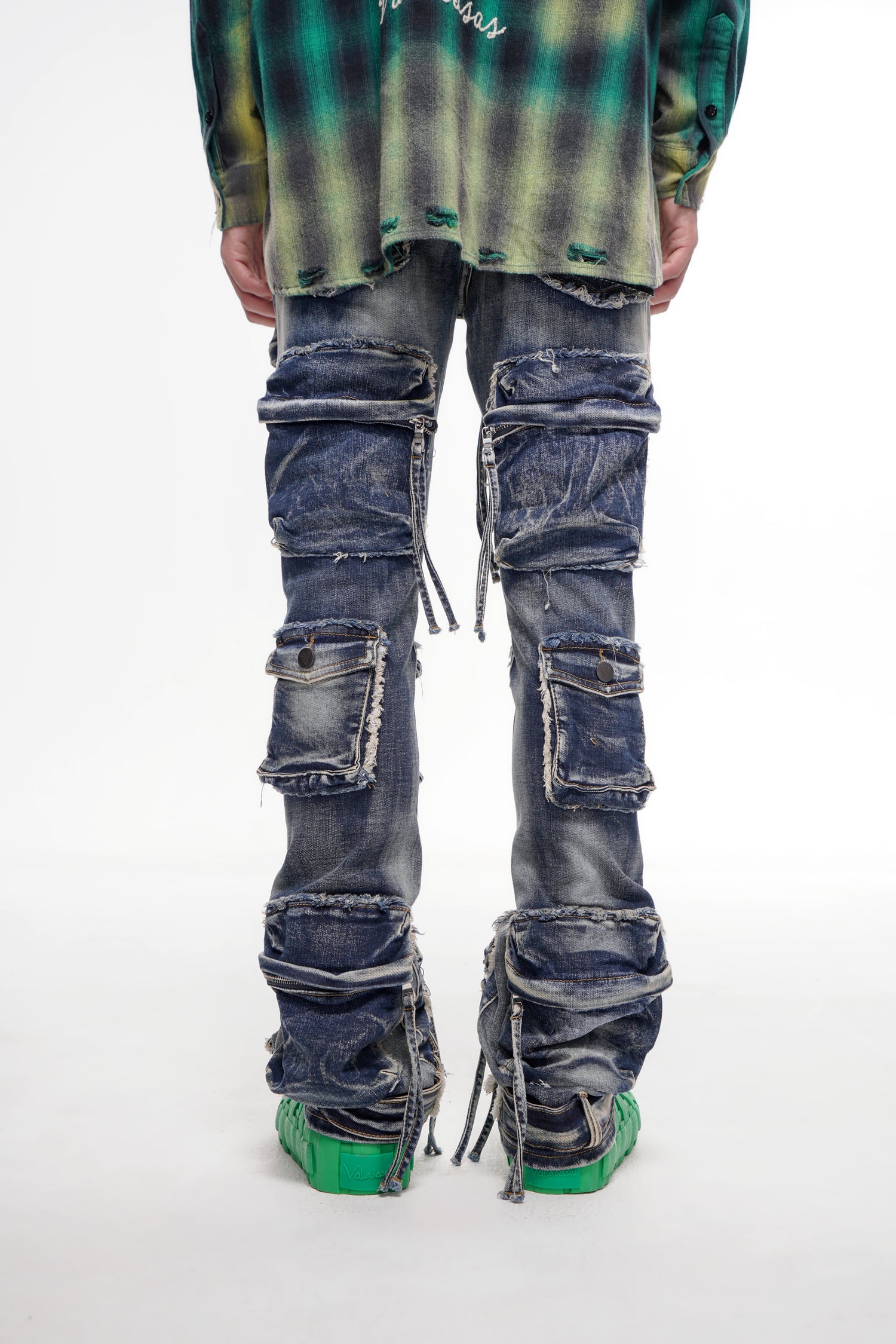 Mirage Blue Vintage Stacked Jeans