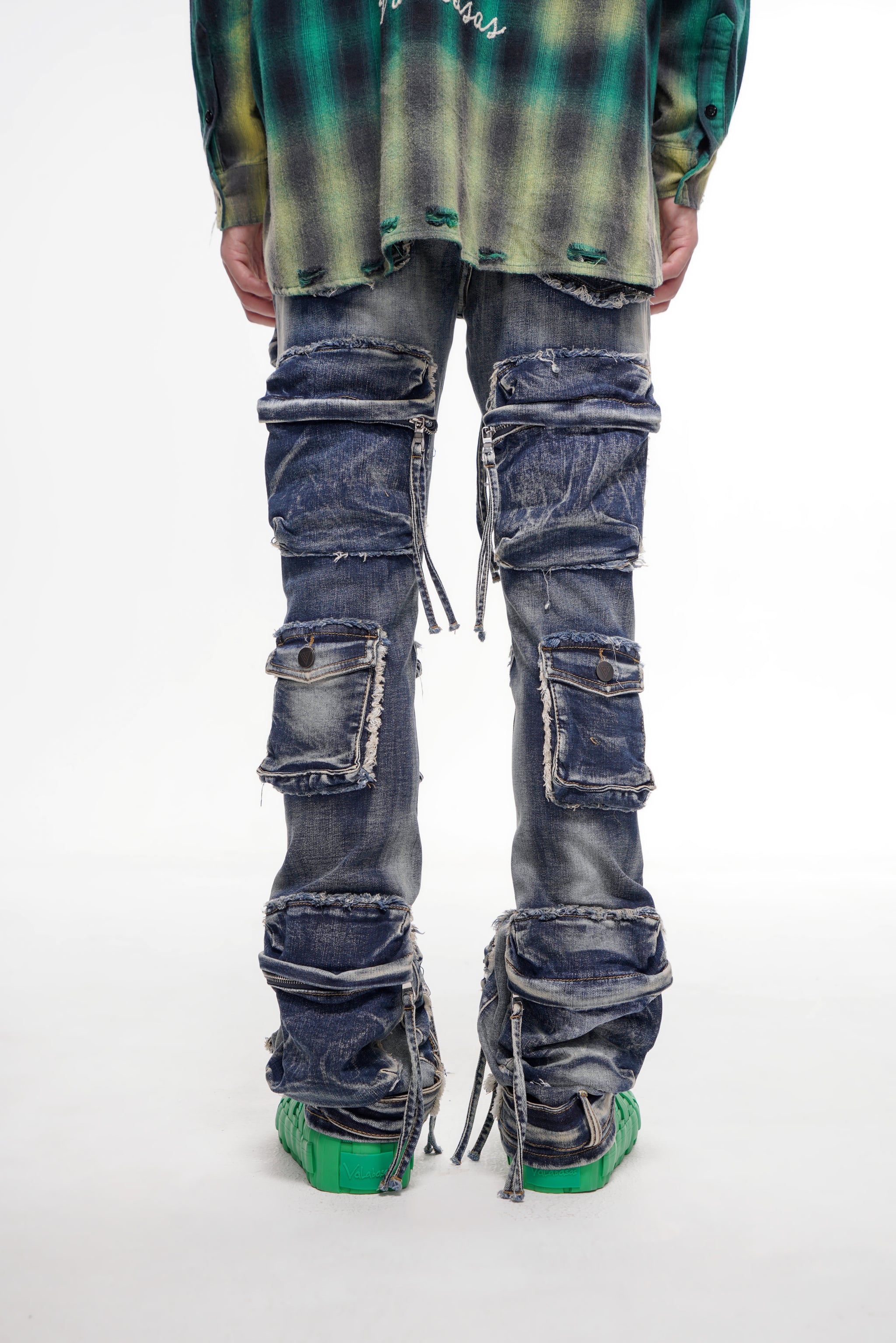 Mirage Blue Vintage Stacked Jeans