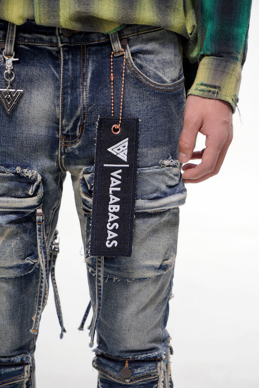 Mirage Blue Vintage Stacked Jeans