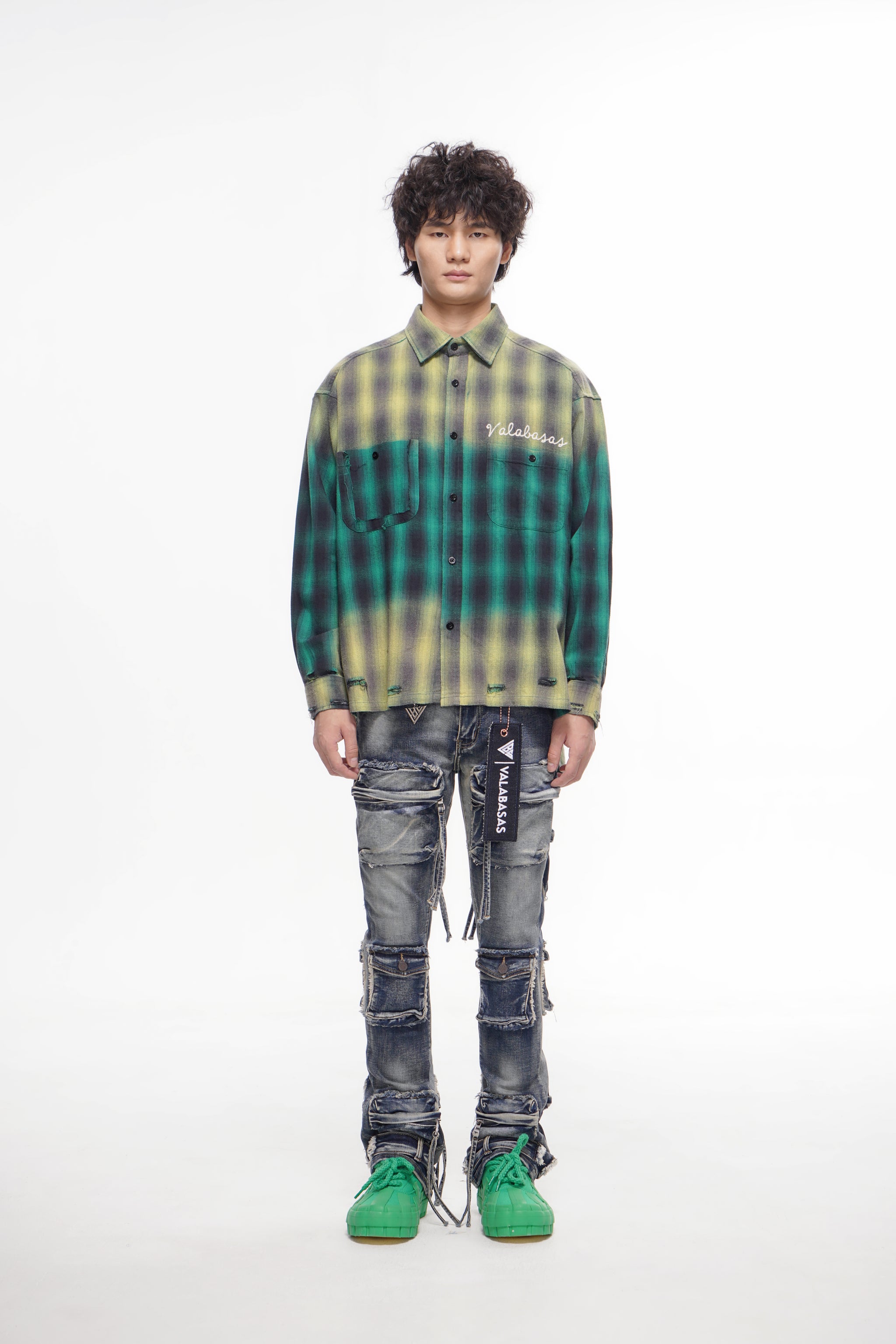 Mirage Blue Vintage Stacked Jeans